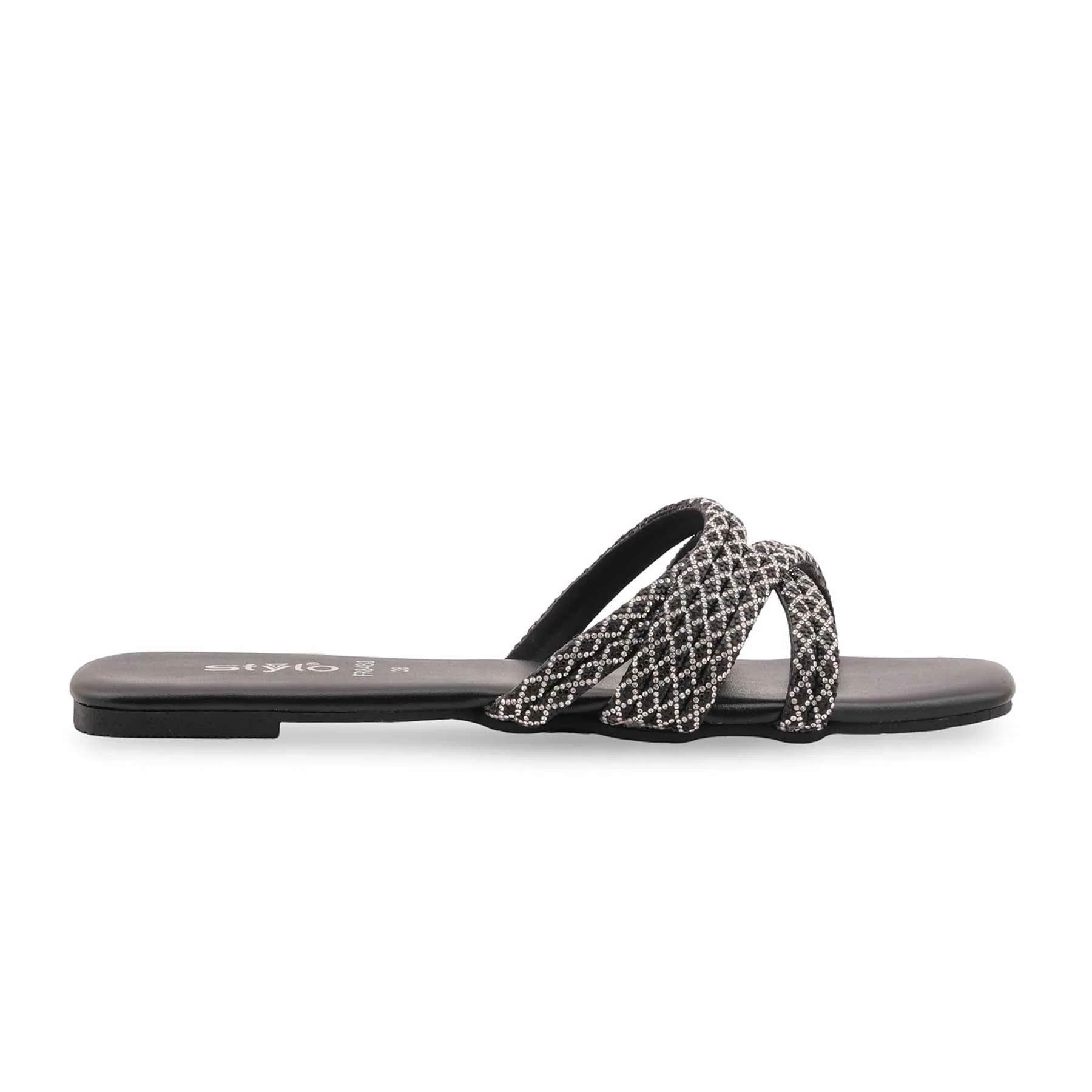 Black Formal Slipper For Women FR8488 - Image 2