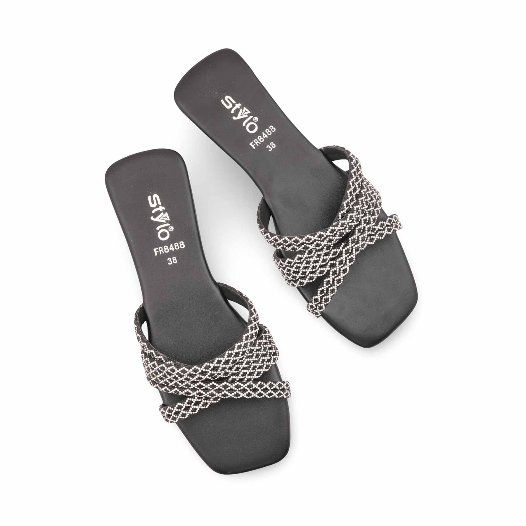 Black Formal Slipper For Women FR8488 - Image 5