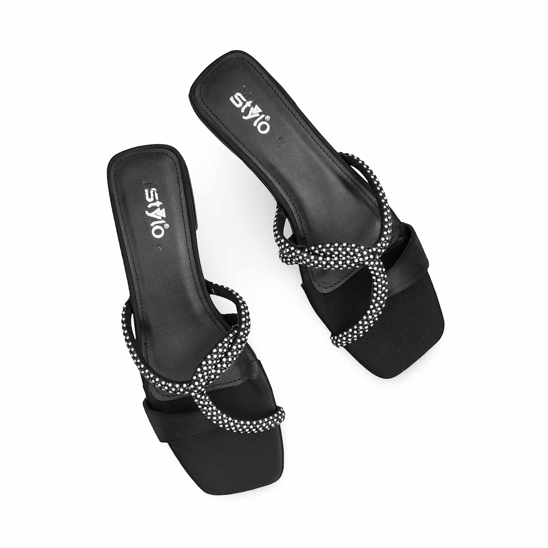 Black Formal Slipper For Women FRS007 - Image 5