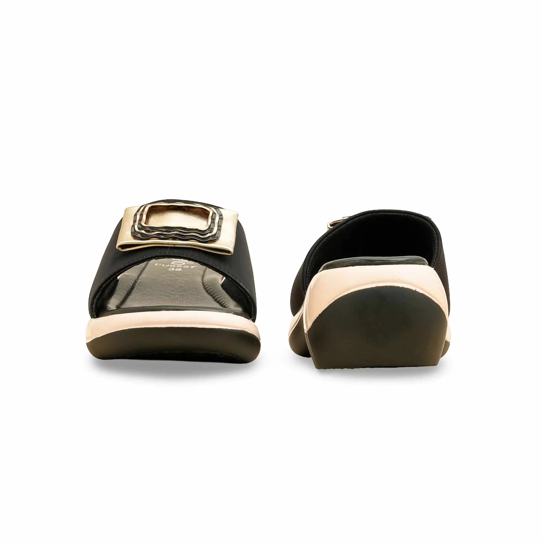 Black Formal Slipper For Women PU0597 - Image 4