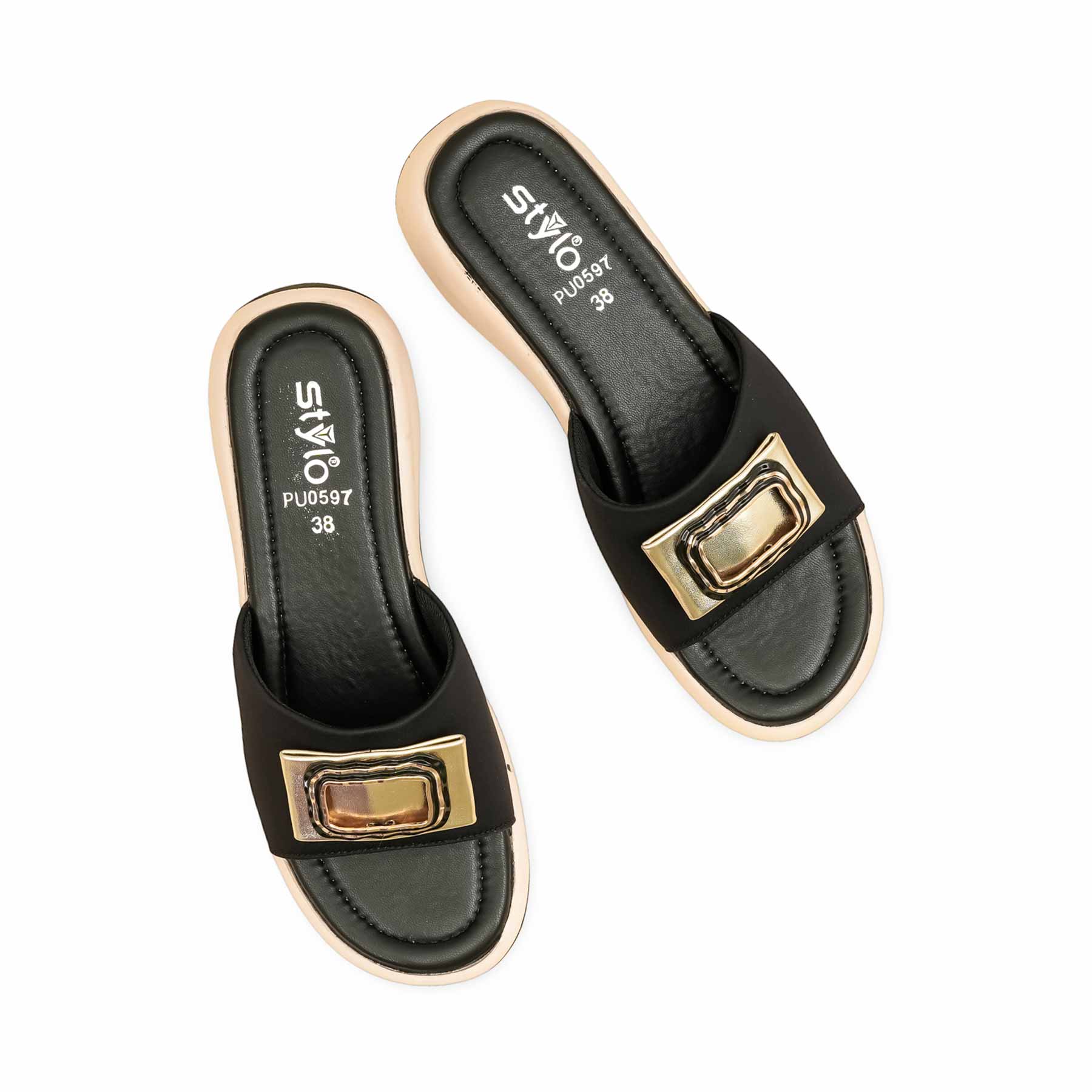 Black Formal Slipper For Women PU0597 - Image 5