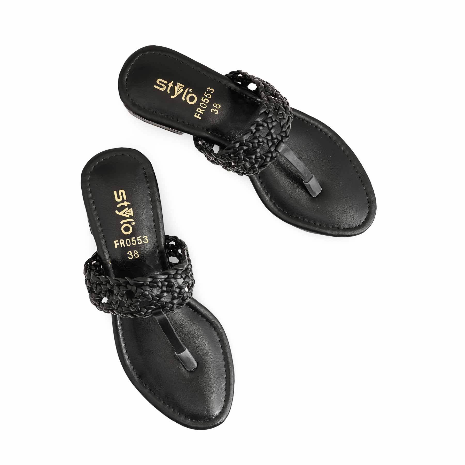Black Formal Women Chappal FR0553 - Image 5