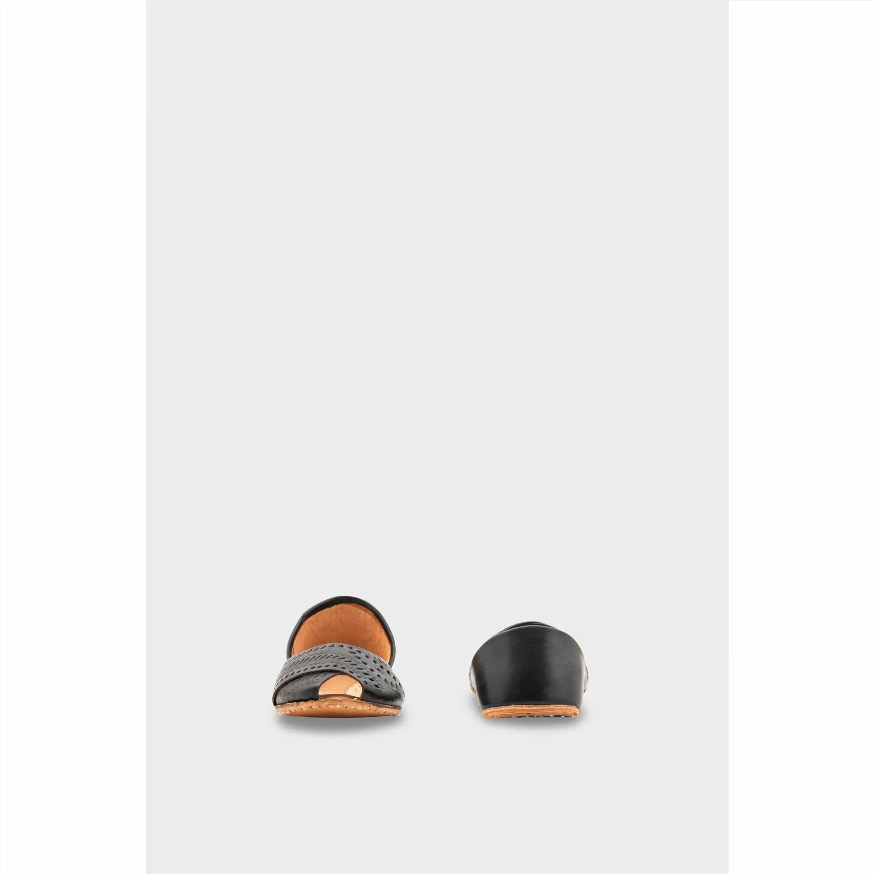 Black Leather Khussa For Women EC8714 - Image 4