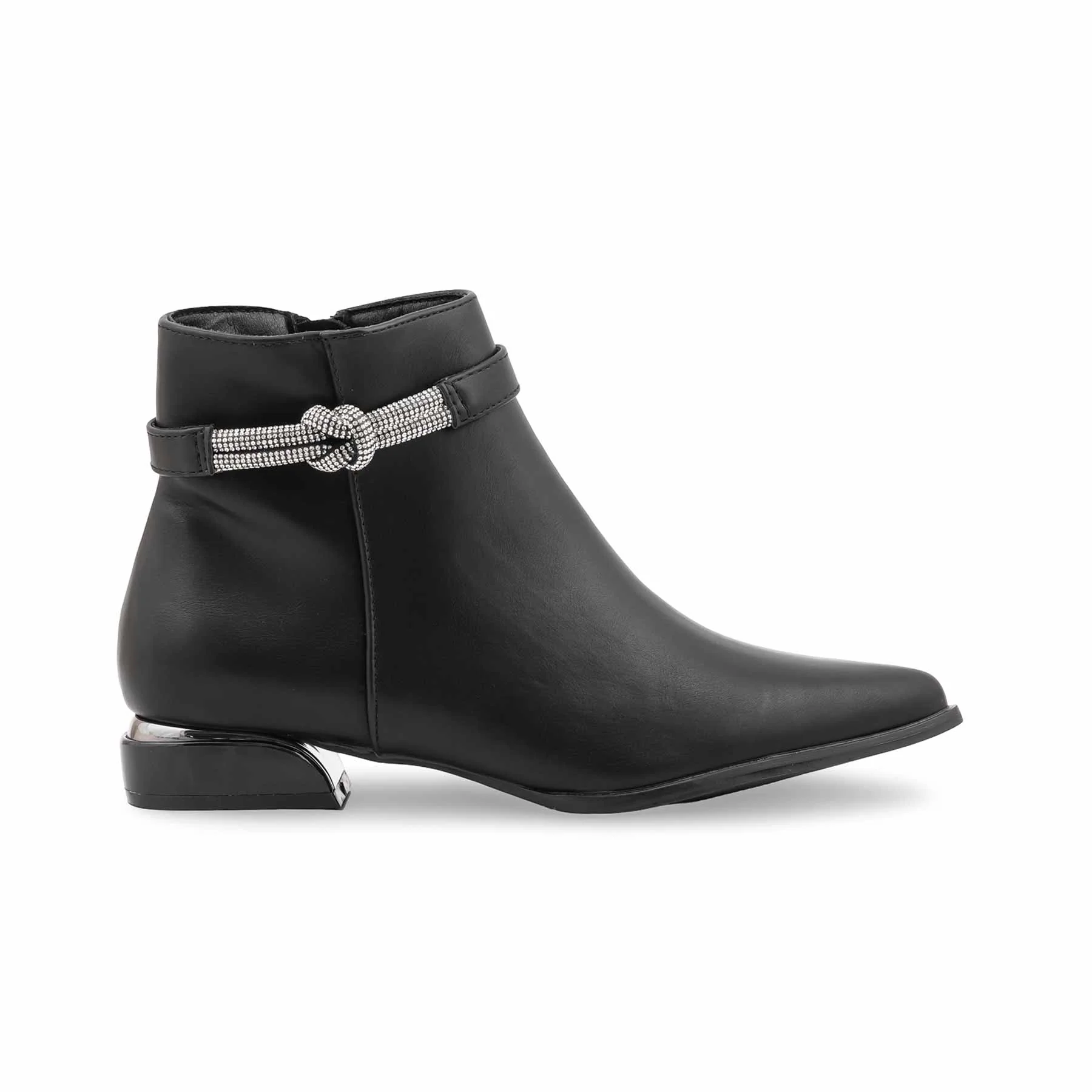 Black Long Shoes For Ladies WN9024 - Image 2