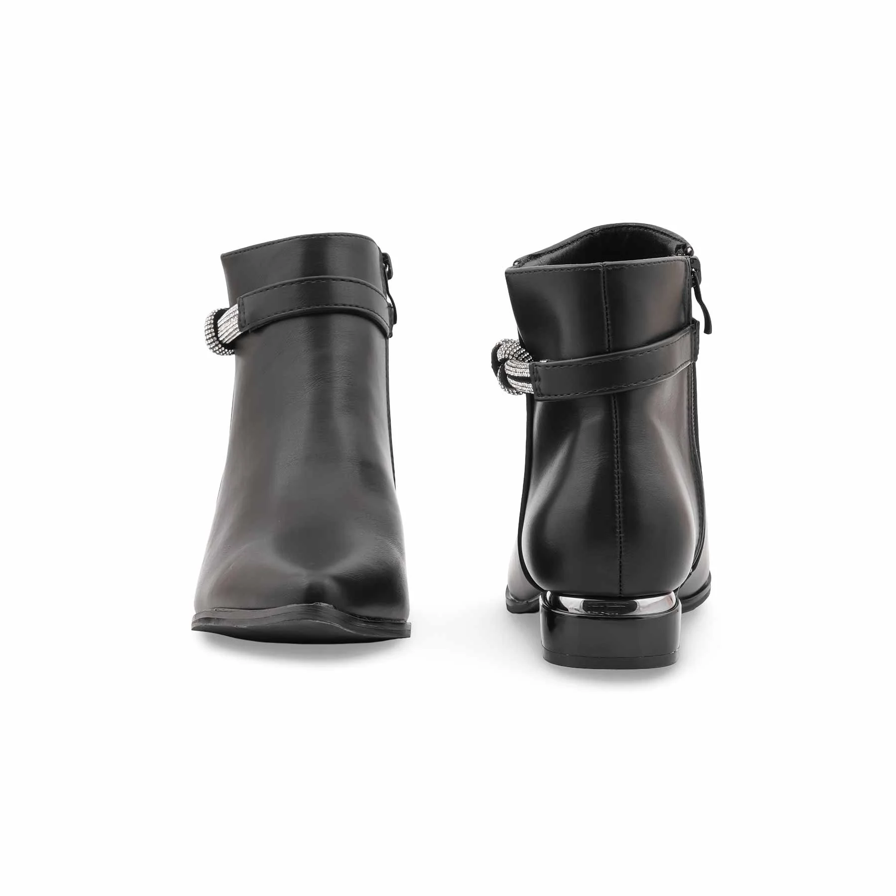 Black Long Shoes For Ladies WN9024 - Image 4
