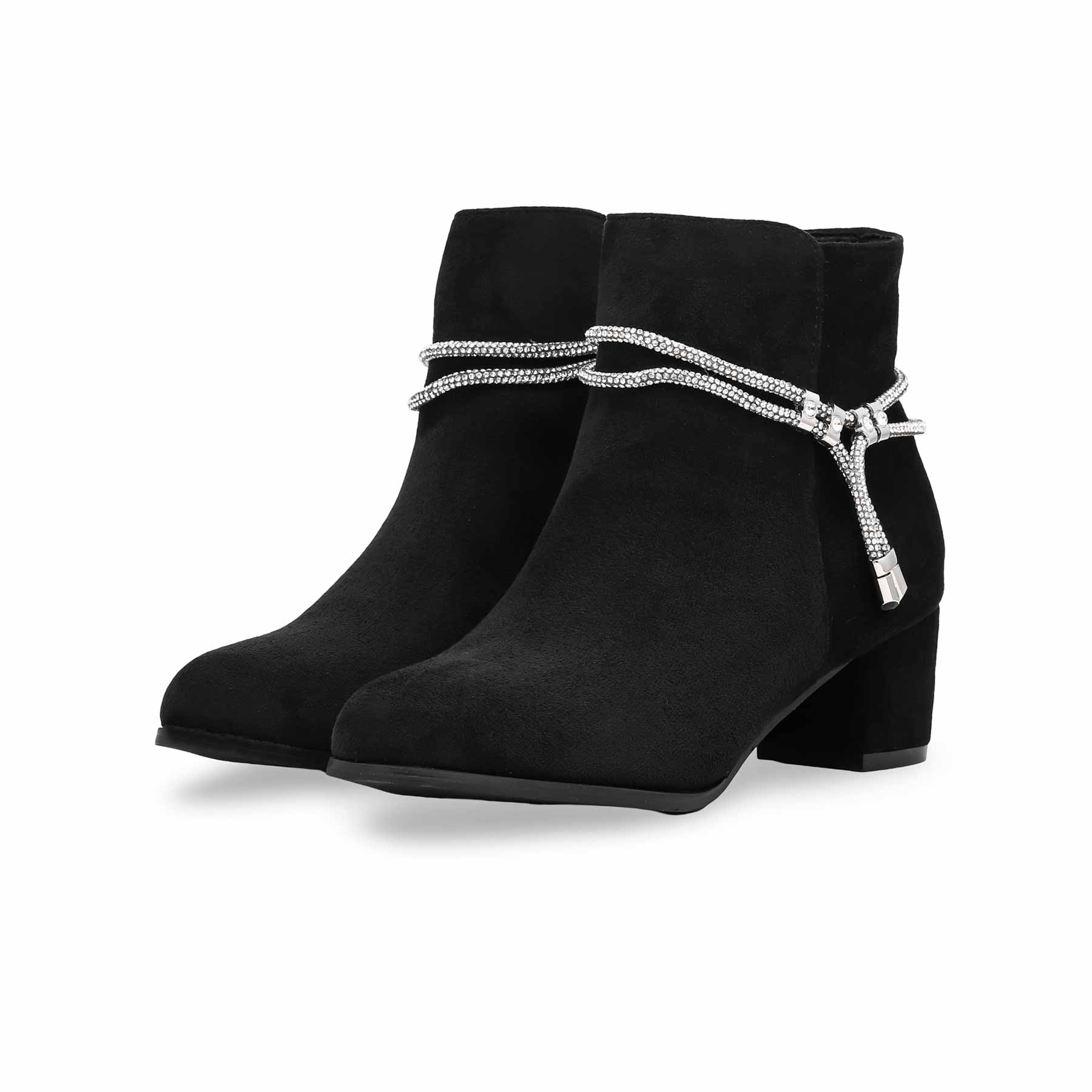 Black Long Shoes For Women WN9018 - Image 2