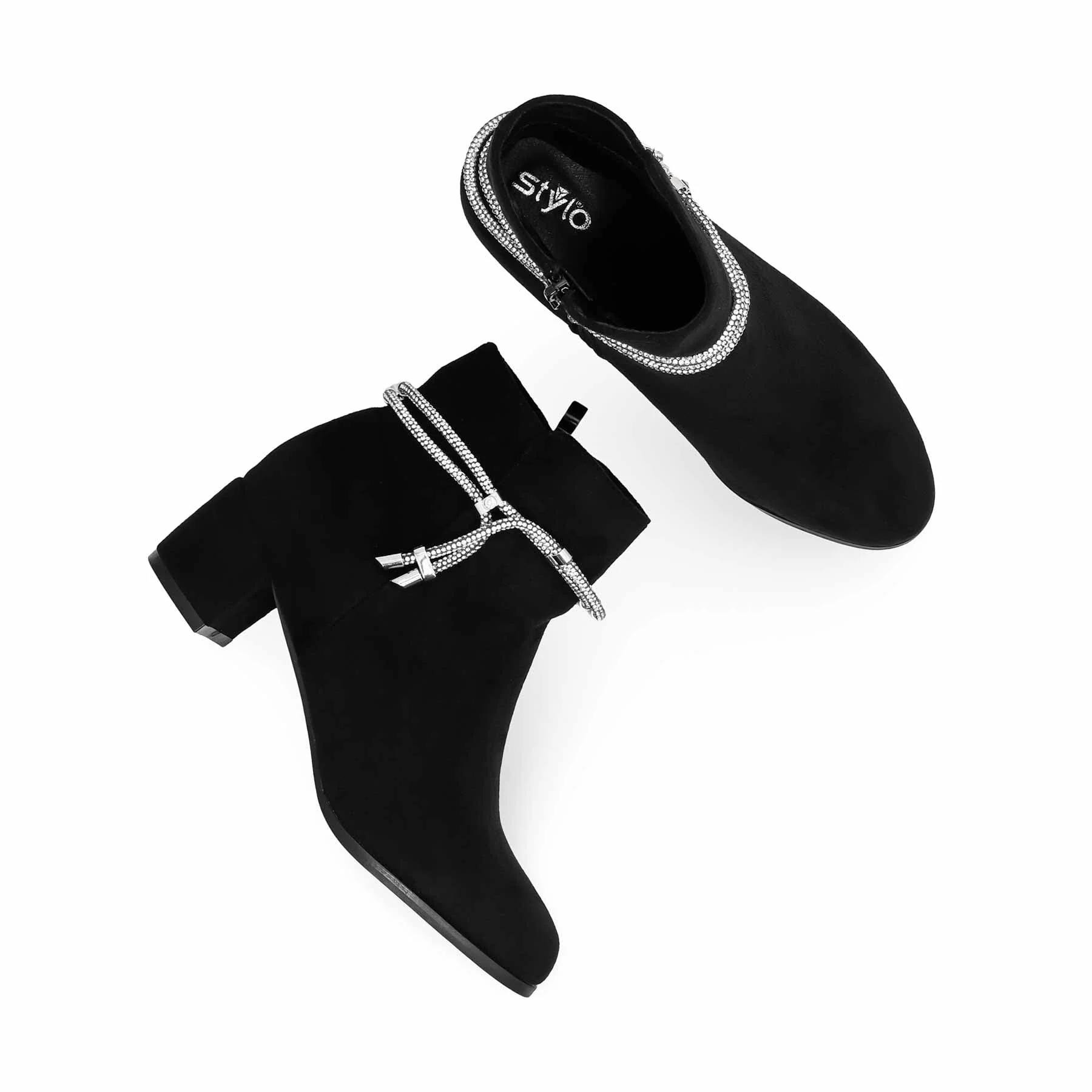 Black Long Shoes For Women WN9018 - Image 4