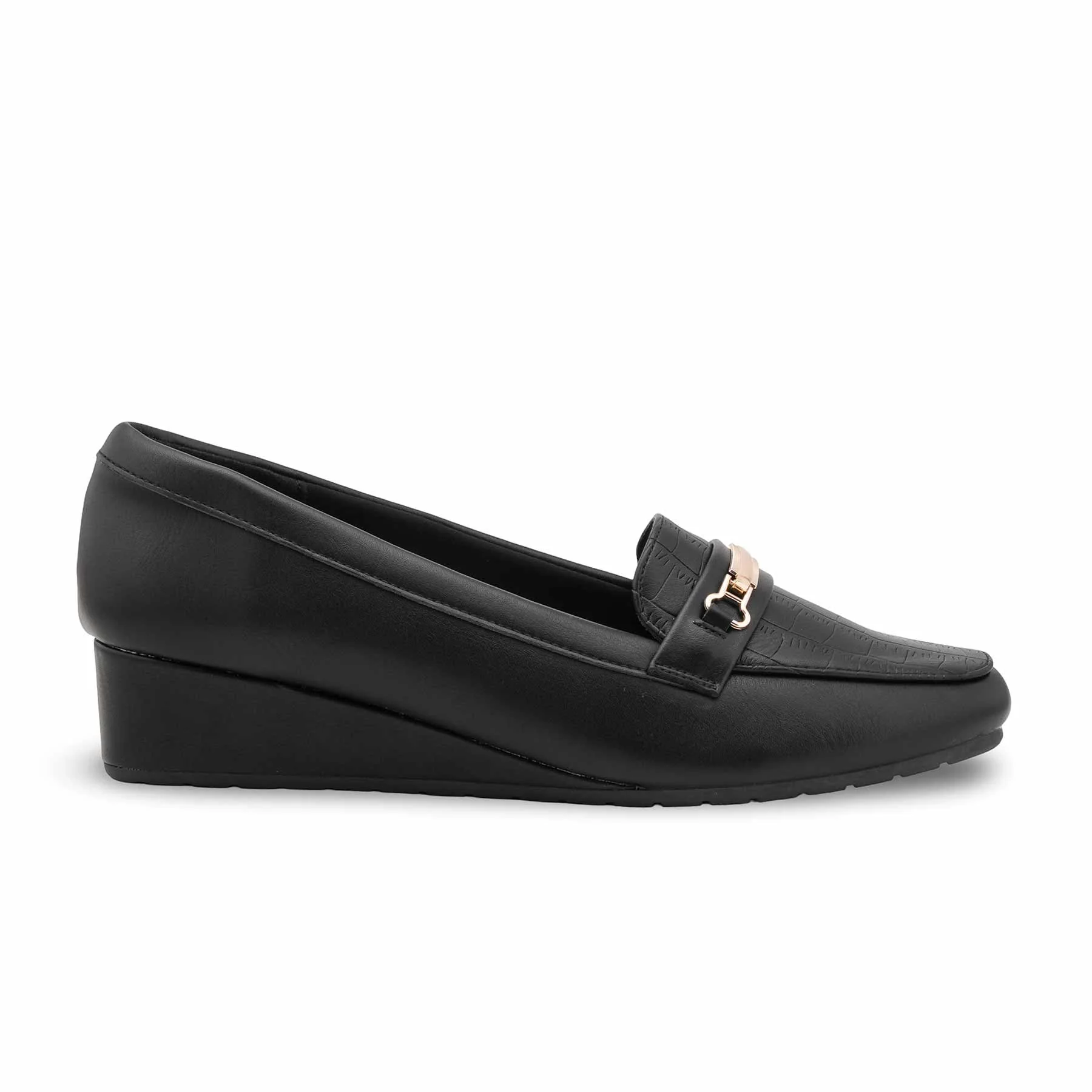 Black Moccasin For Ladies WN4520 - Image 2