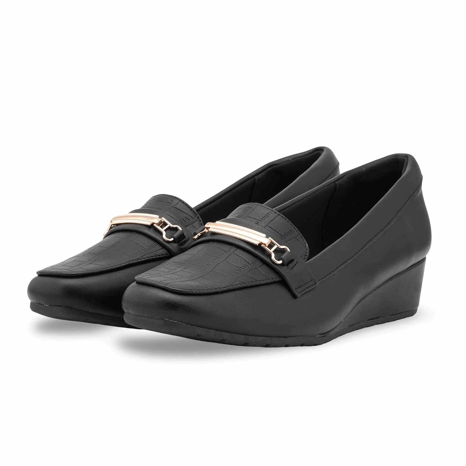 Black Moccasin For Ladies WN4520 - Image 3