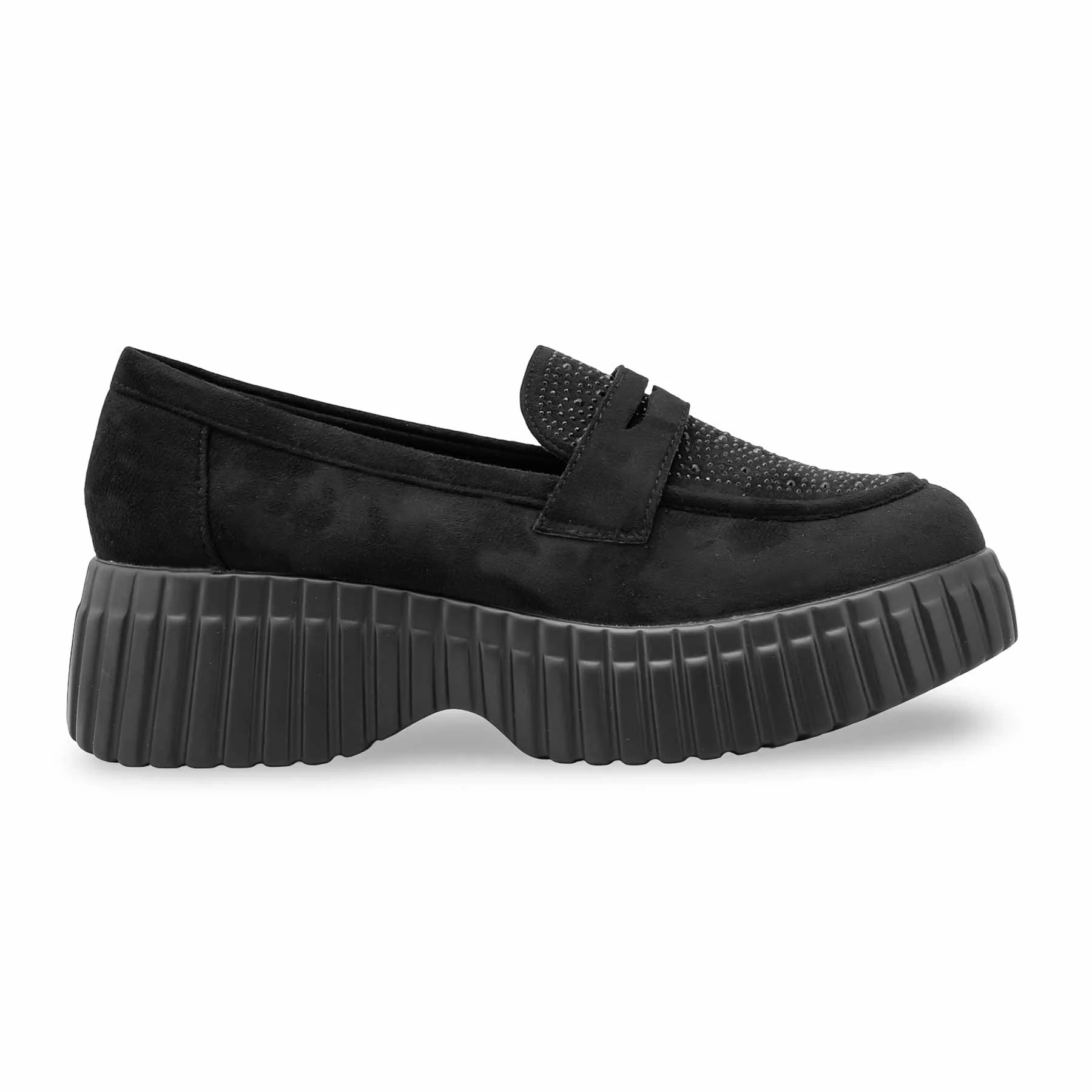 Black Moccasin For Ladies WN4527 - Image 2