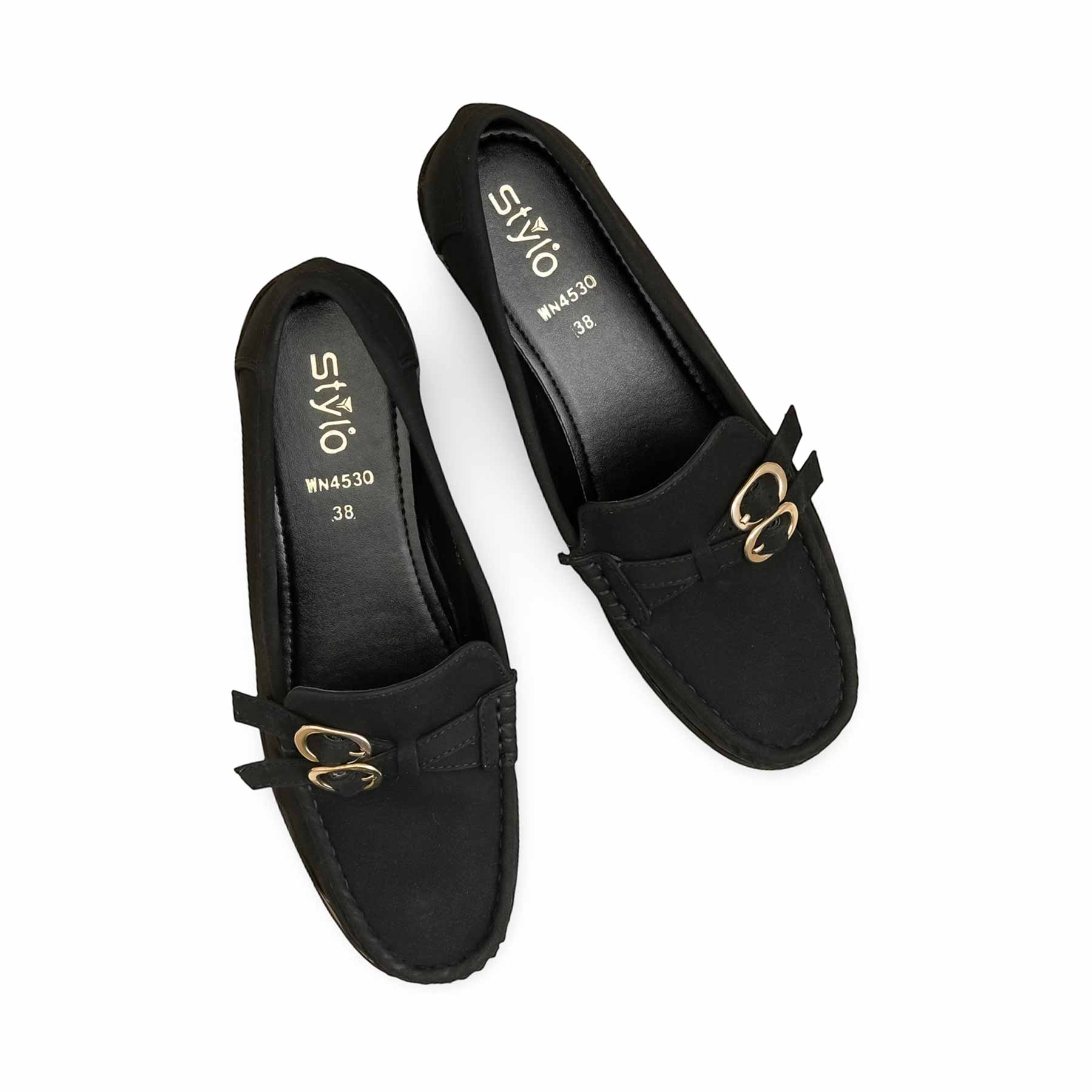 Black Moccasin For Ladies WN4530 - Image 6