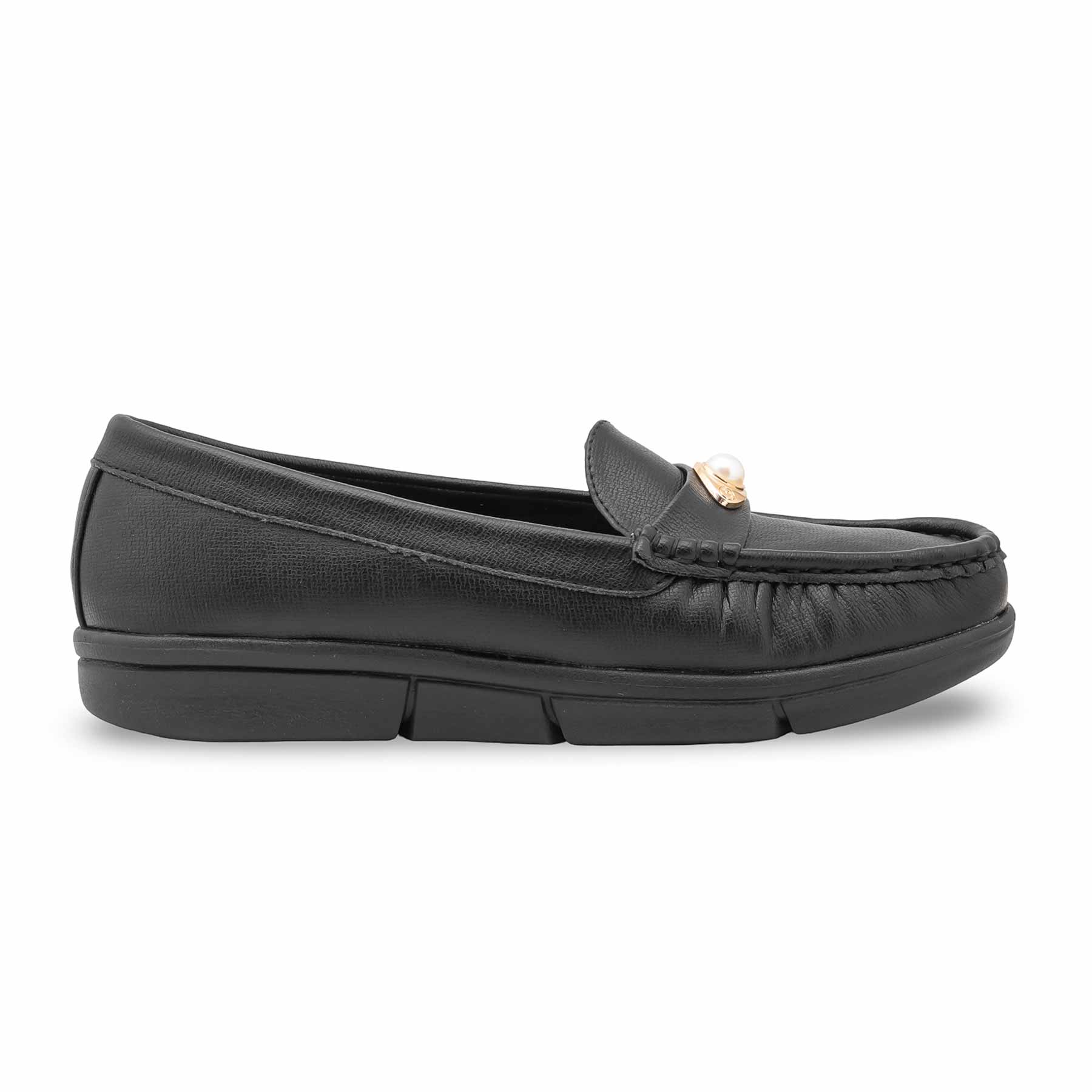 Black Moccasin For Ladies WN4538 - Image 2
