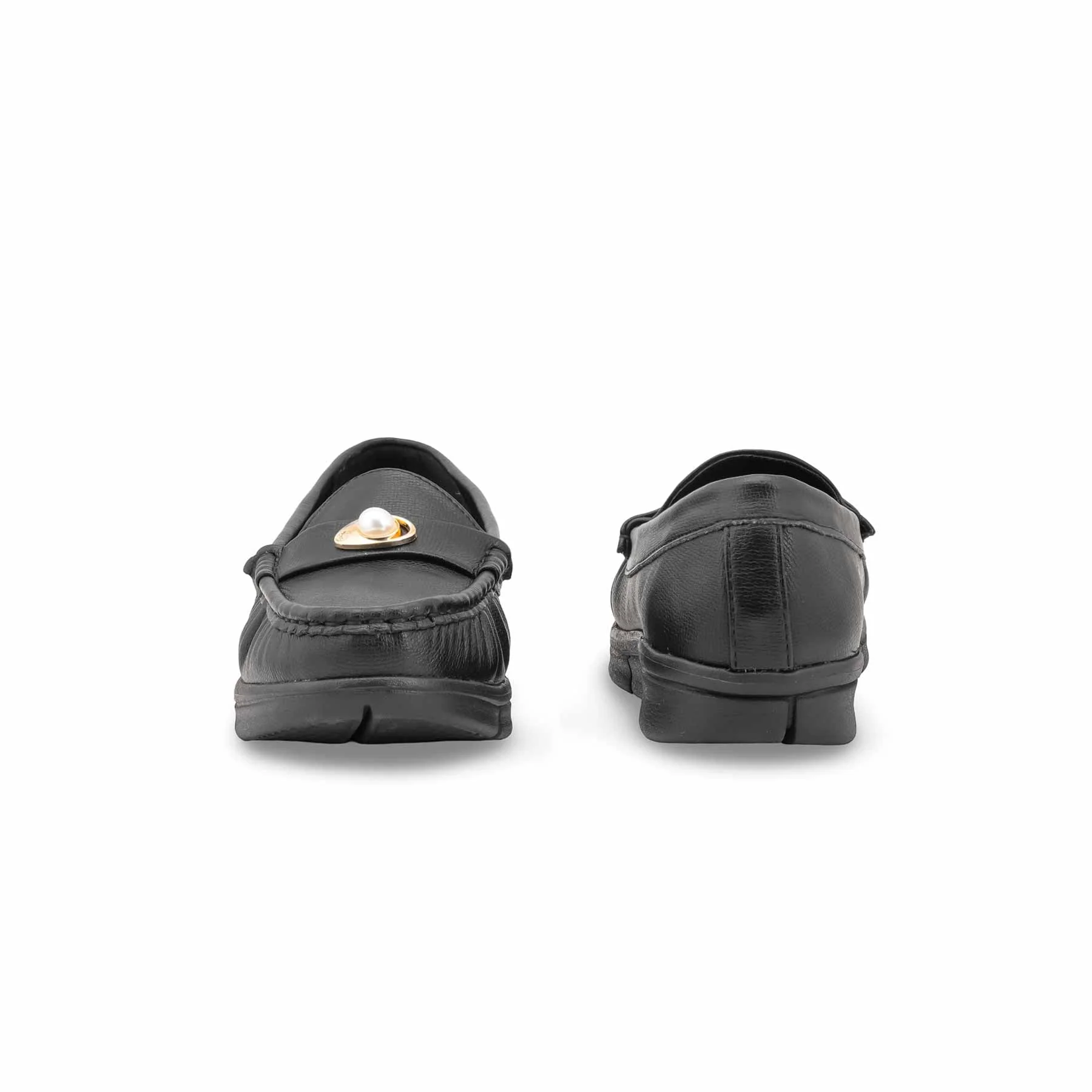 Black Moccasin For Ladies WN4538 - Image 4