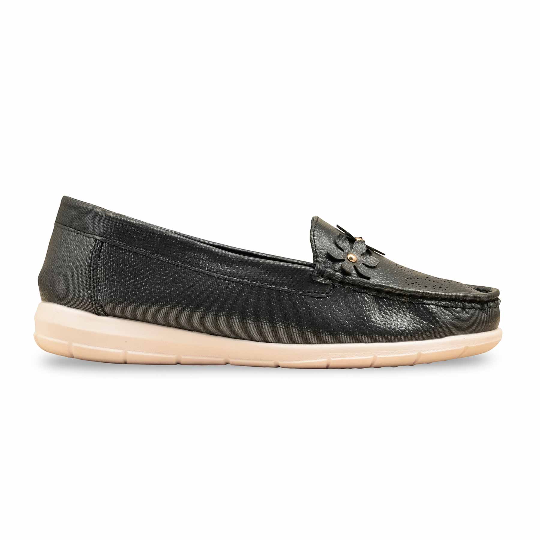 Black Moccasin For Ladies WN4559 - Image 2