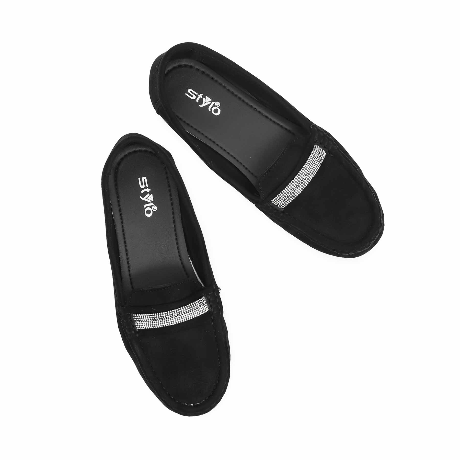 Black Moccasin For Women WN4336 - Image 4