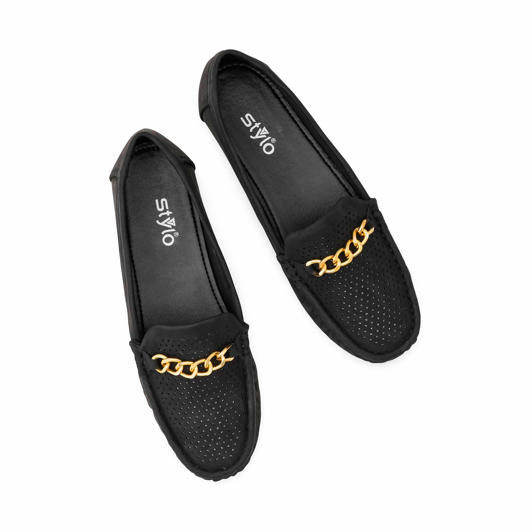 Black Moccasin For Women WNS012 - Image 5