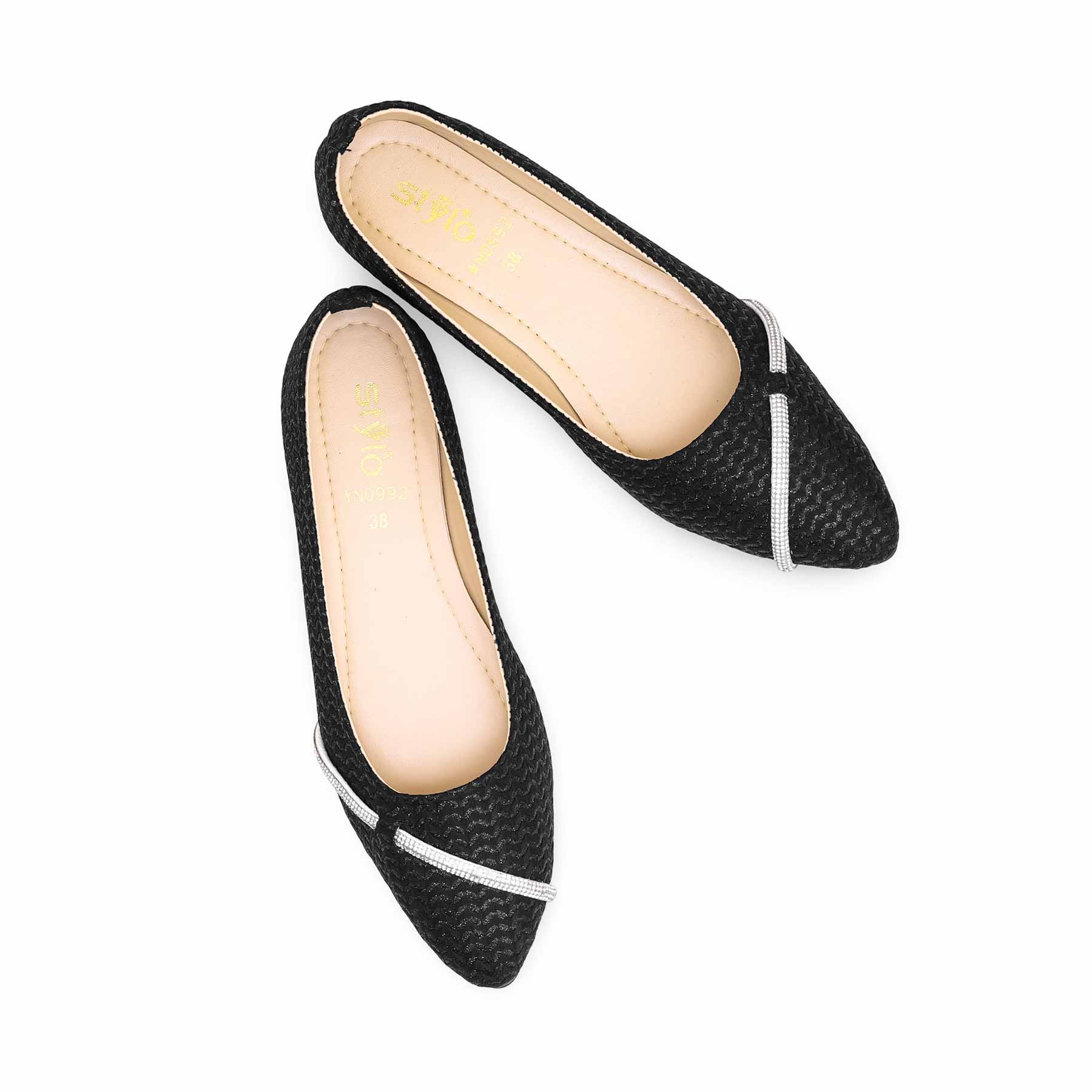 Women's Black Pumps WN0992 - Image 4