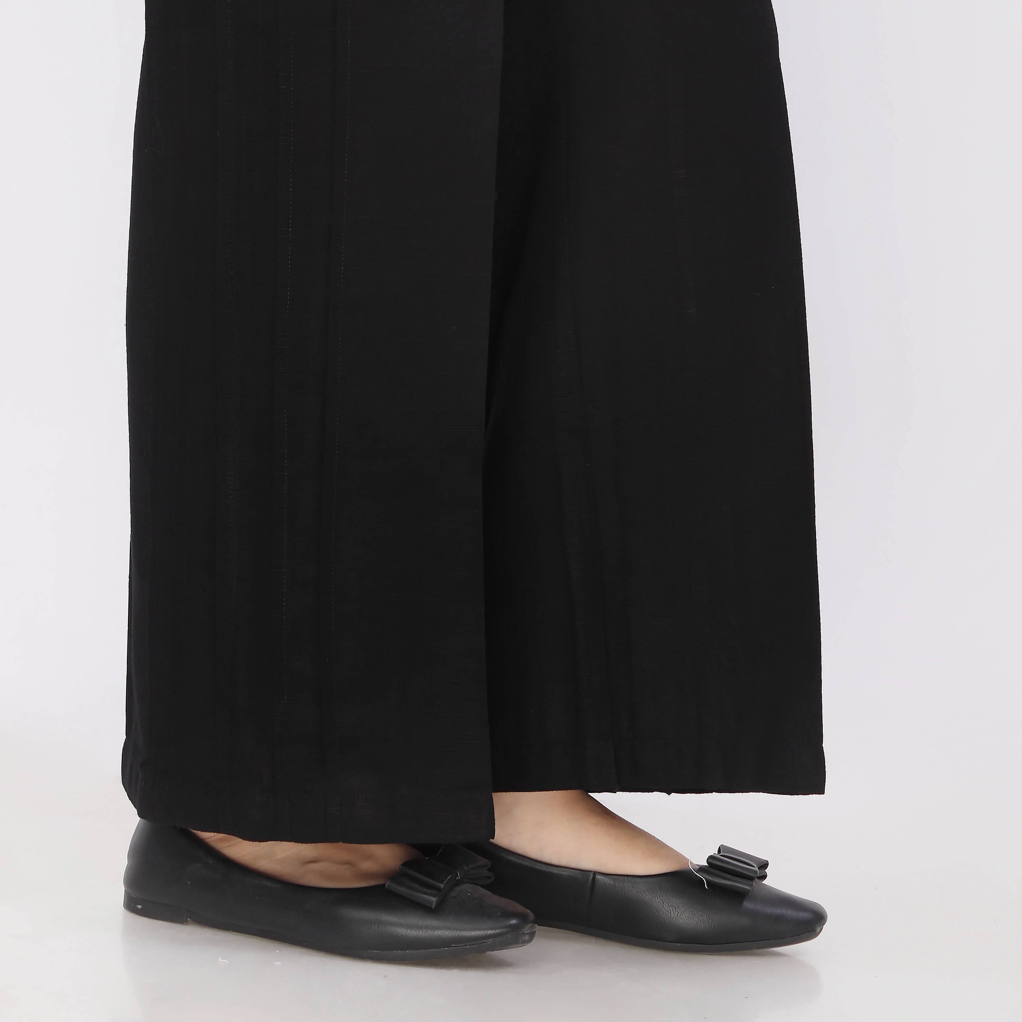 Black Slub Khaddar Trouser PL5147 - Image 4