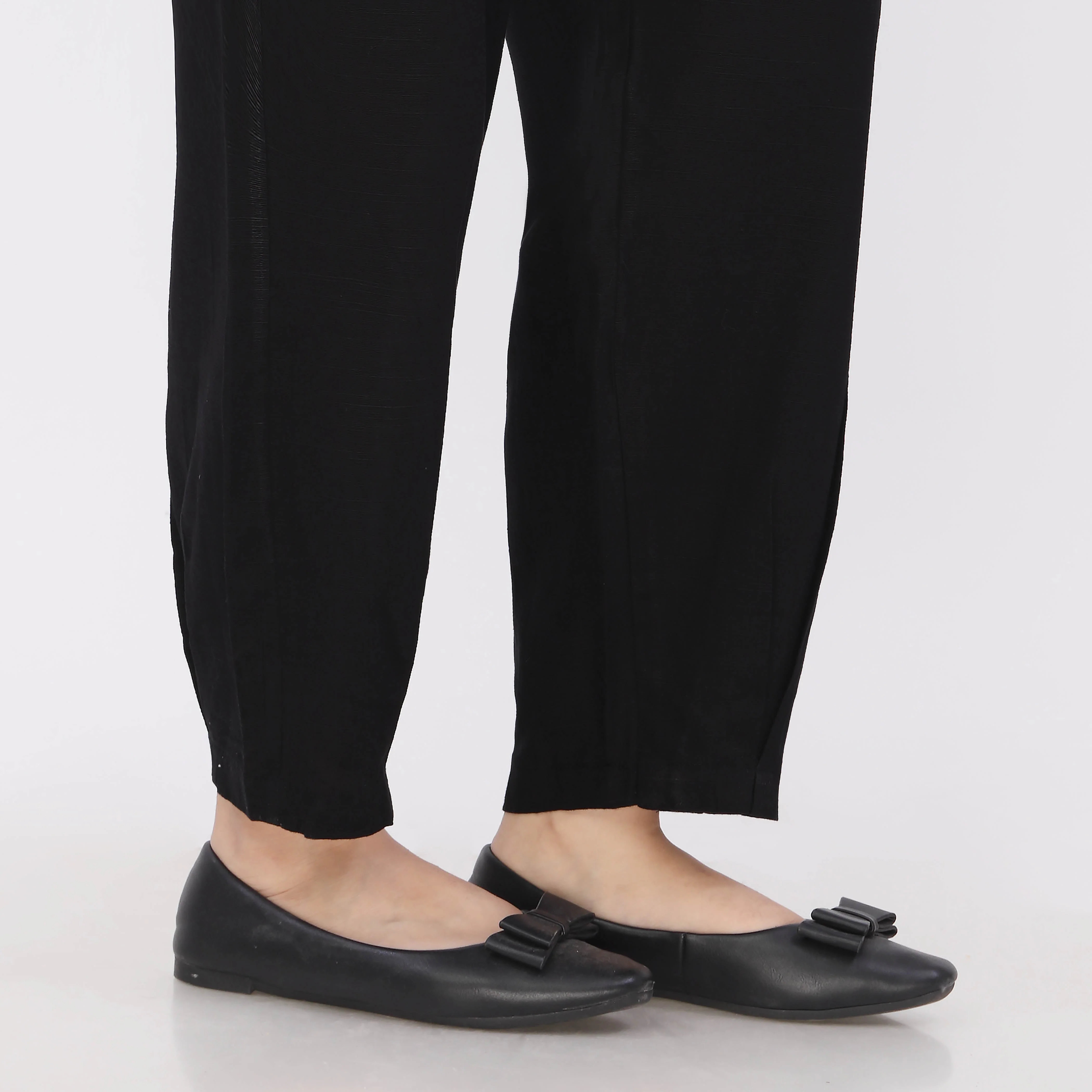Black Slub Khader Ballon Pants PL5137 - Image 3