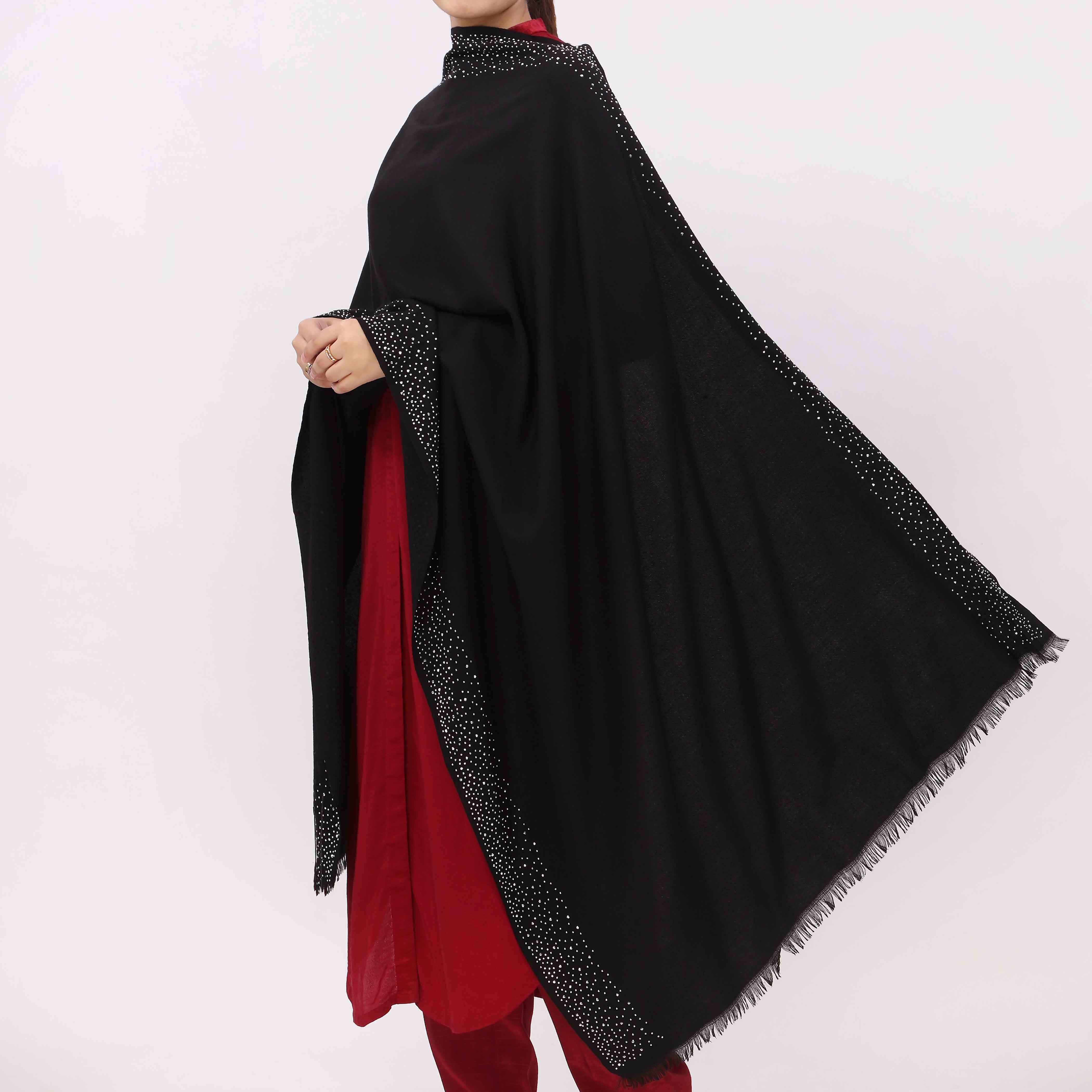 Black Soft Feel Stole PW5805 - Image 2