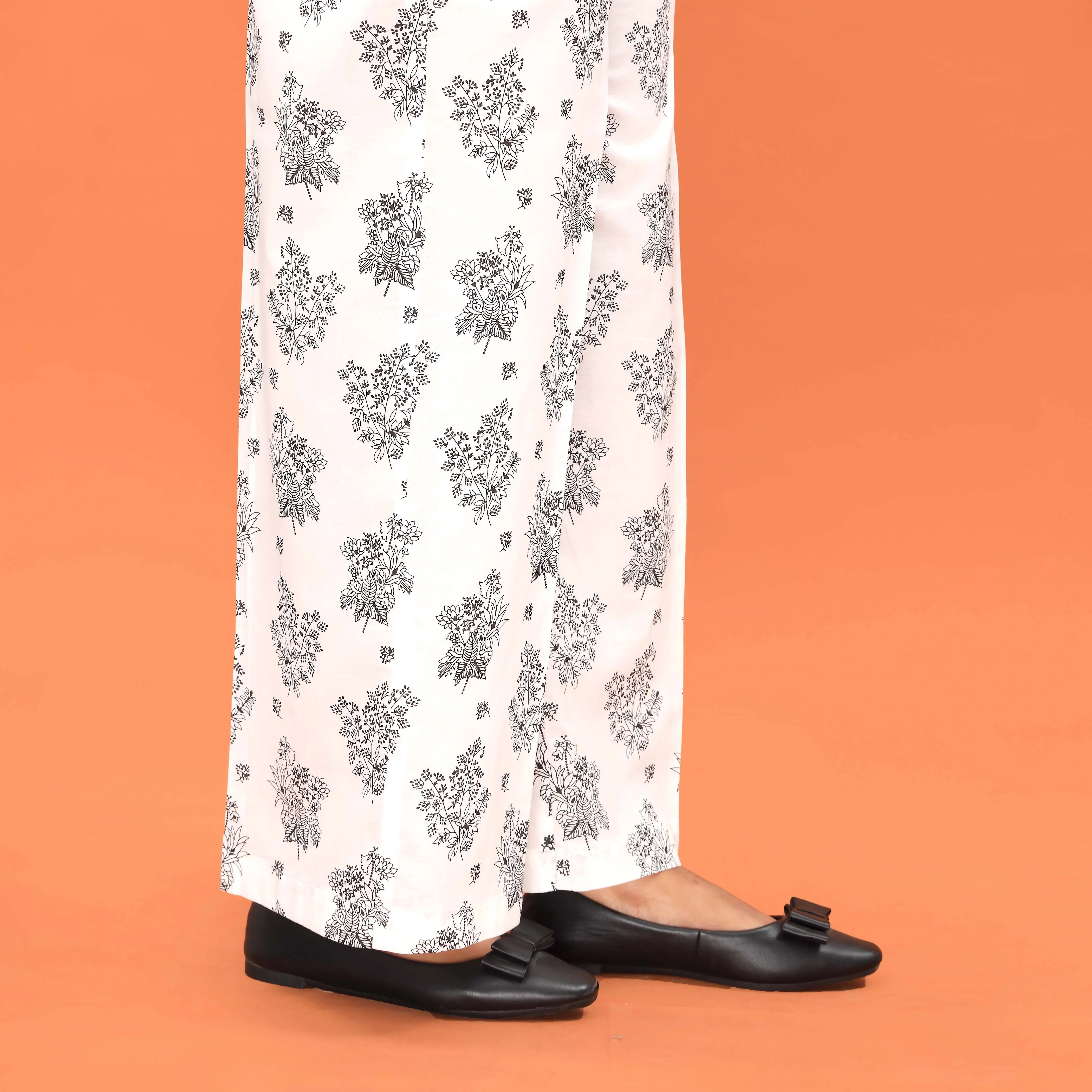 Black Straight Fit Printed Trouser PL5016 - Image 4