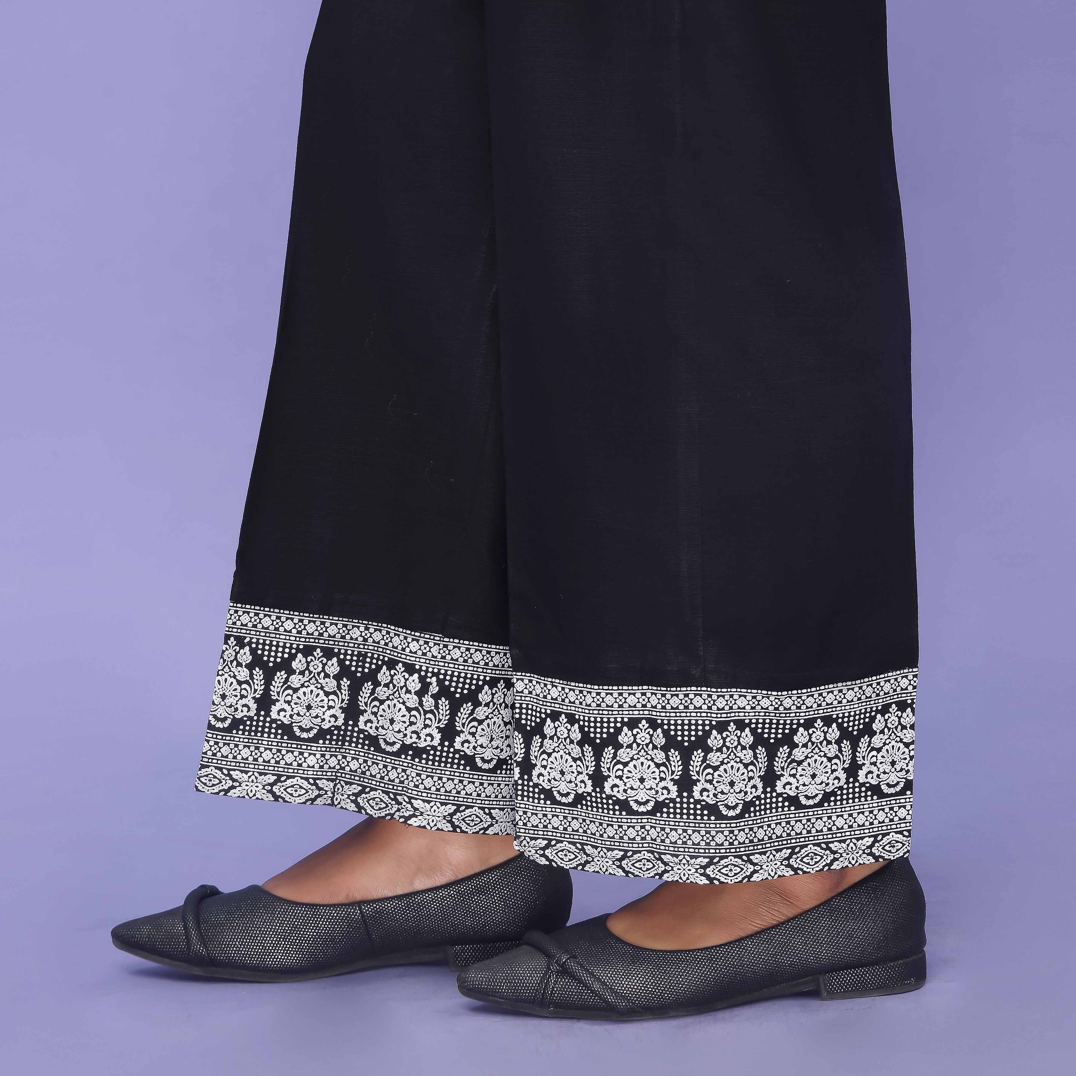 Black Striaght Fit Cambric Trouser PW4518 - Image 2