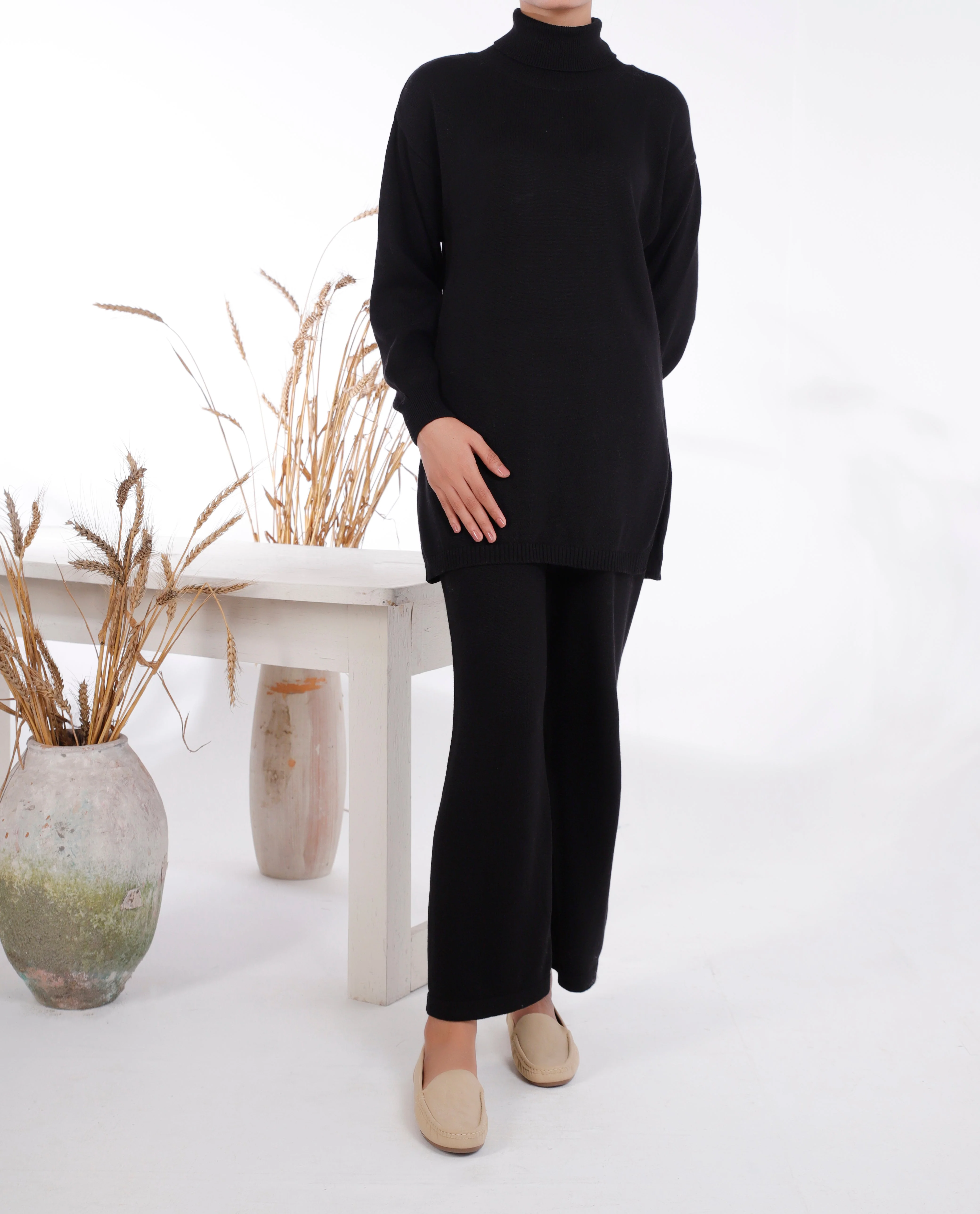 Black Sweaters Co-ord Set PW4855 - Image 2