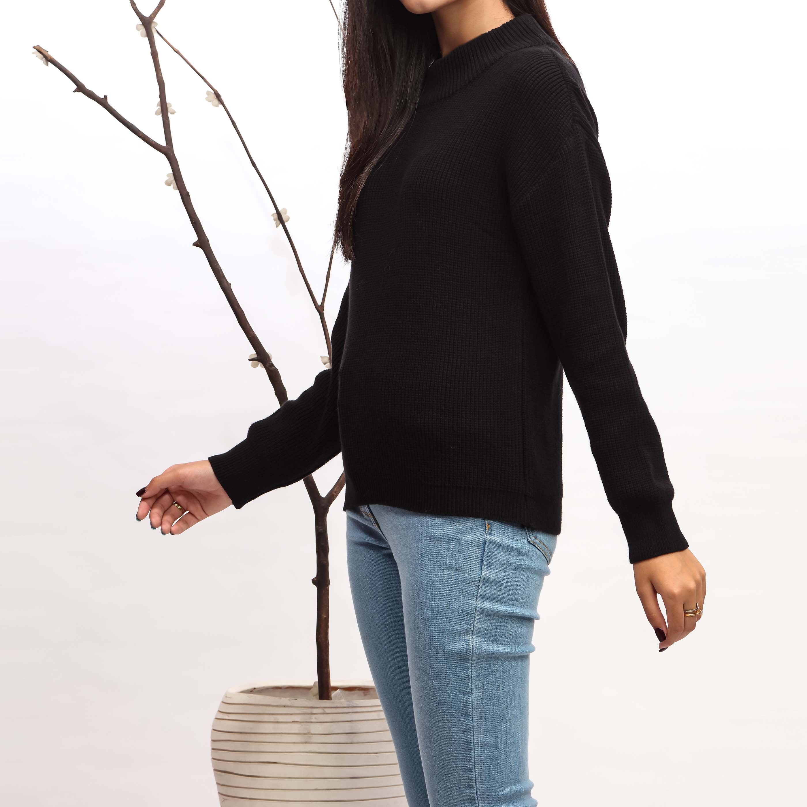 Black Winter Sweater  PN4605 - Image 2