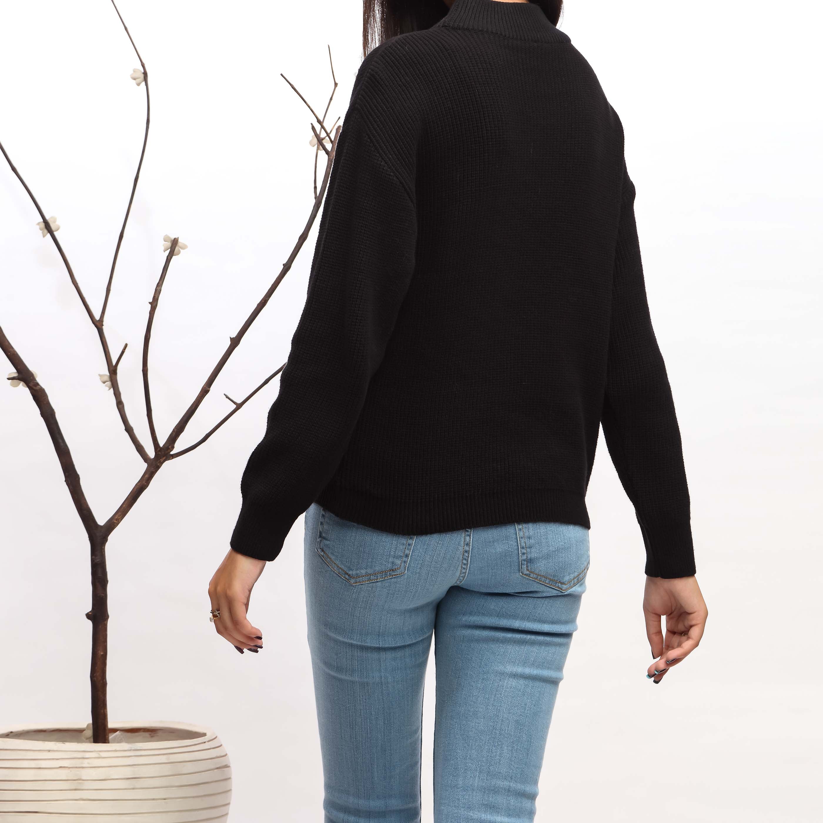 Black Winter Sweater  PN4605 - Image 3