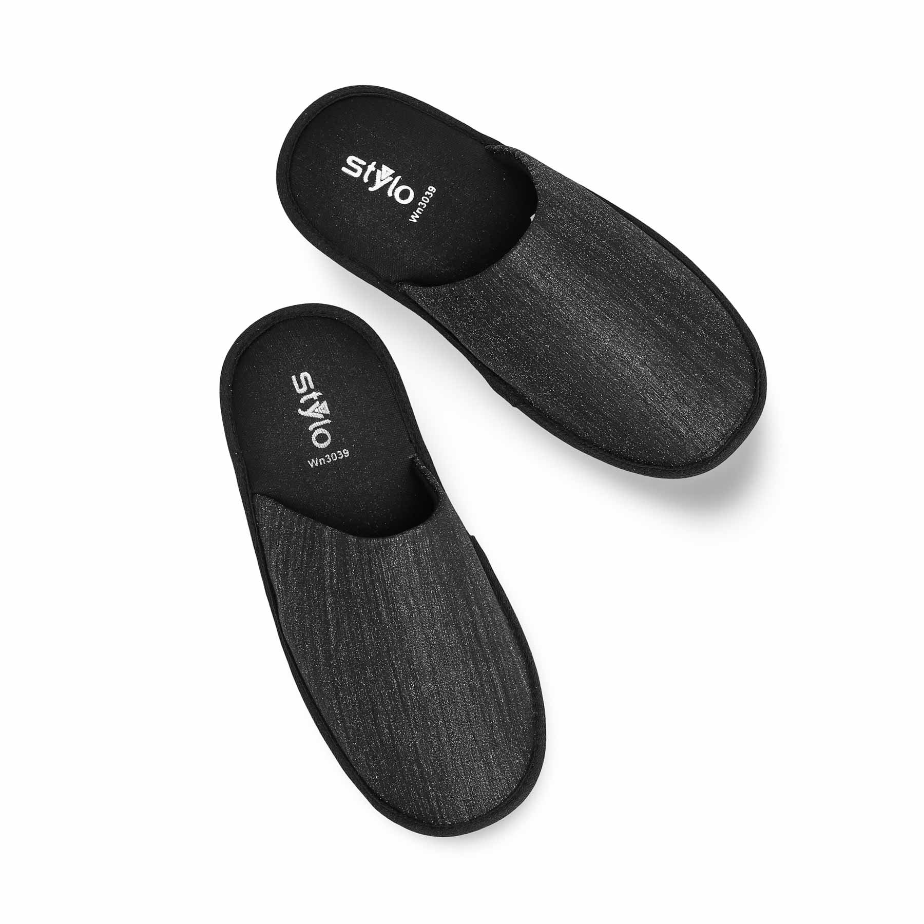 Black Warm Slipper WN3039 - Image 4