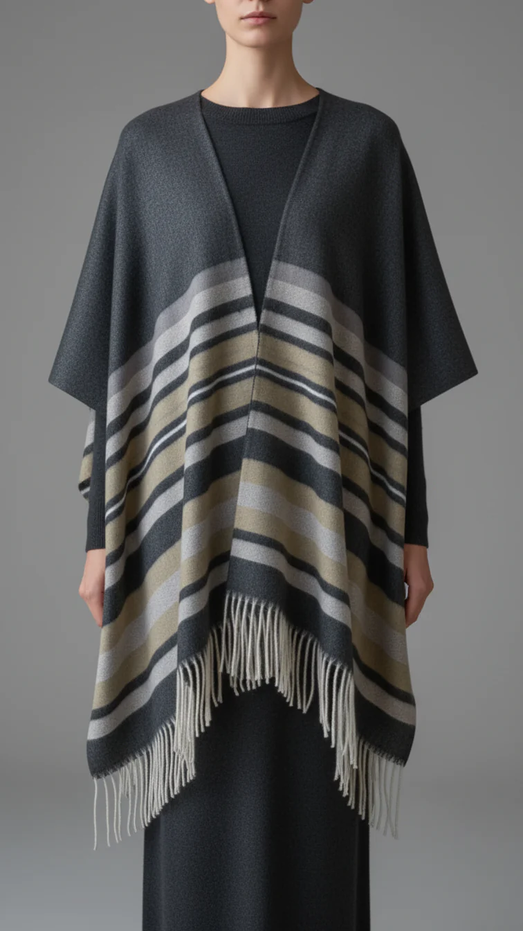 Black Winter Capeshawl PW5640 - Image 2