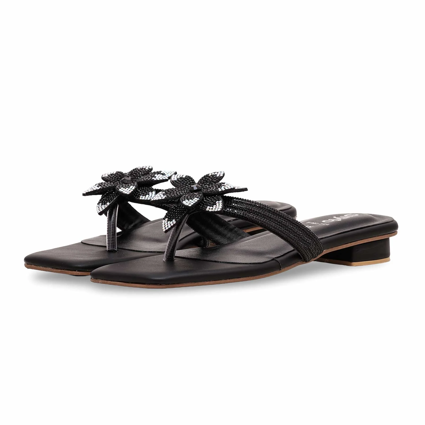Black Women Chappal FN0754 - Image 3