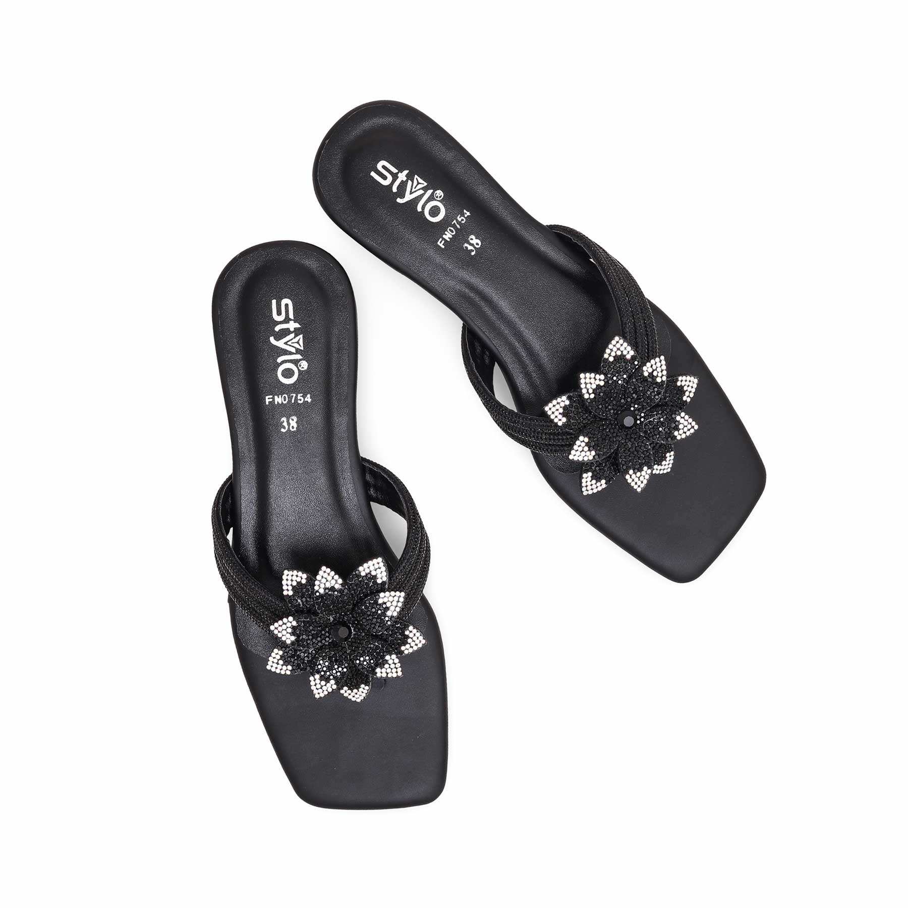 Black Women Chappal FN0754 - Image 5