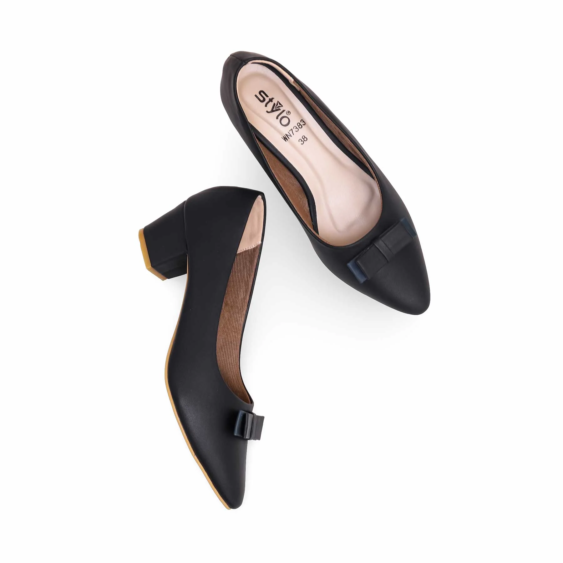 Black Women Court Shoes WN7383 - Image 4