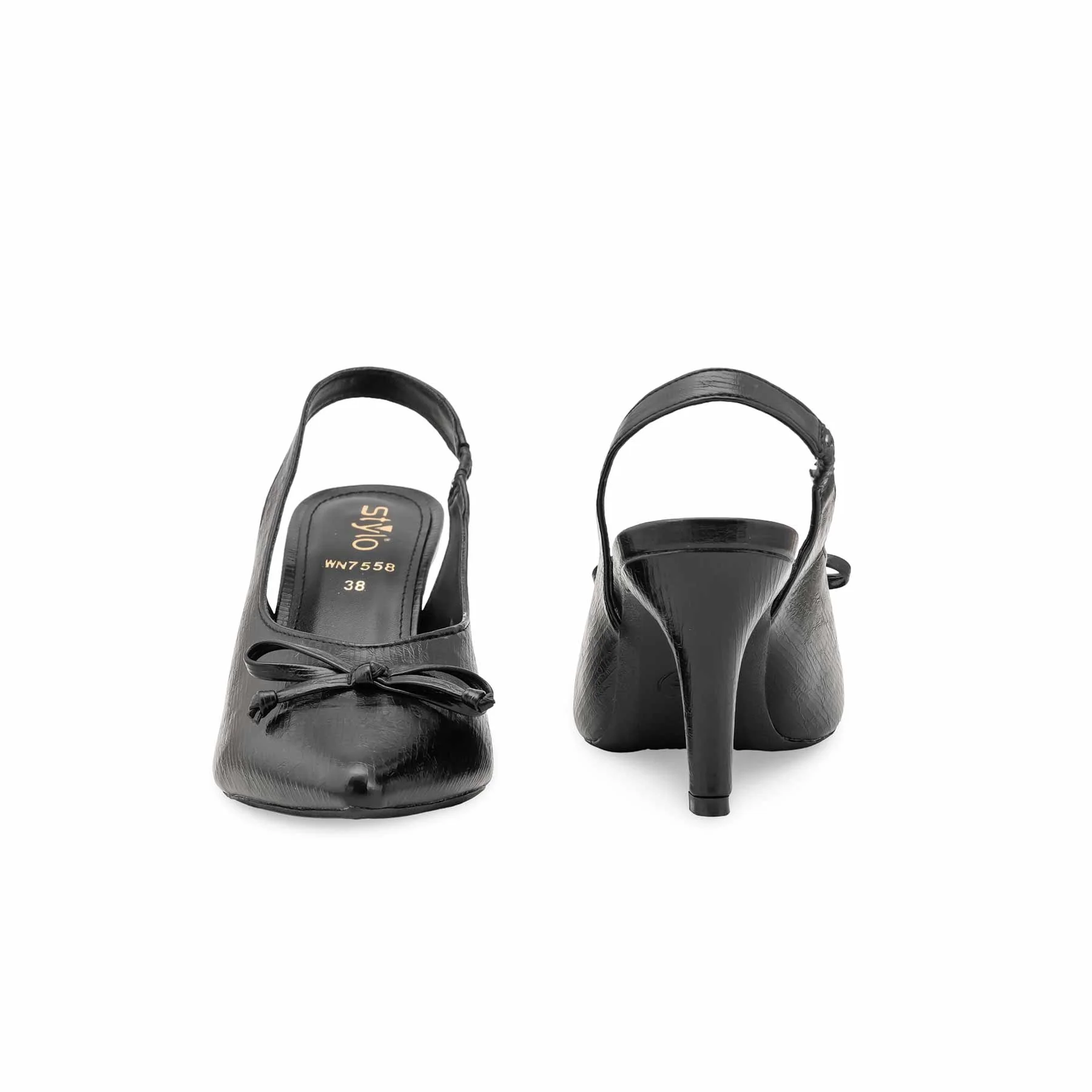 Black Women Court Shoes WN7558 - Image 4