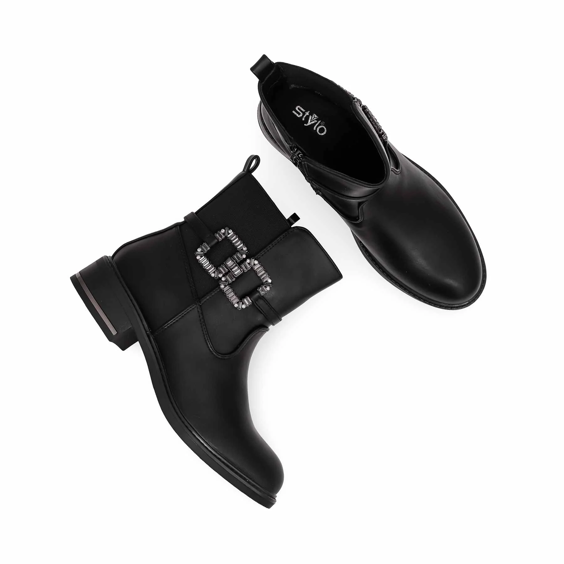 Black Women Long Shoes WN9016 - Image 5