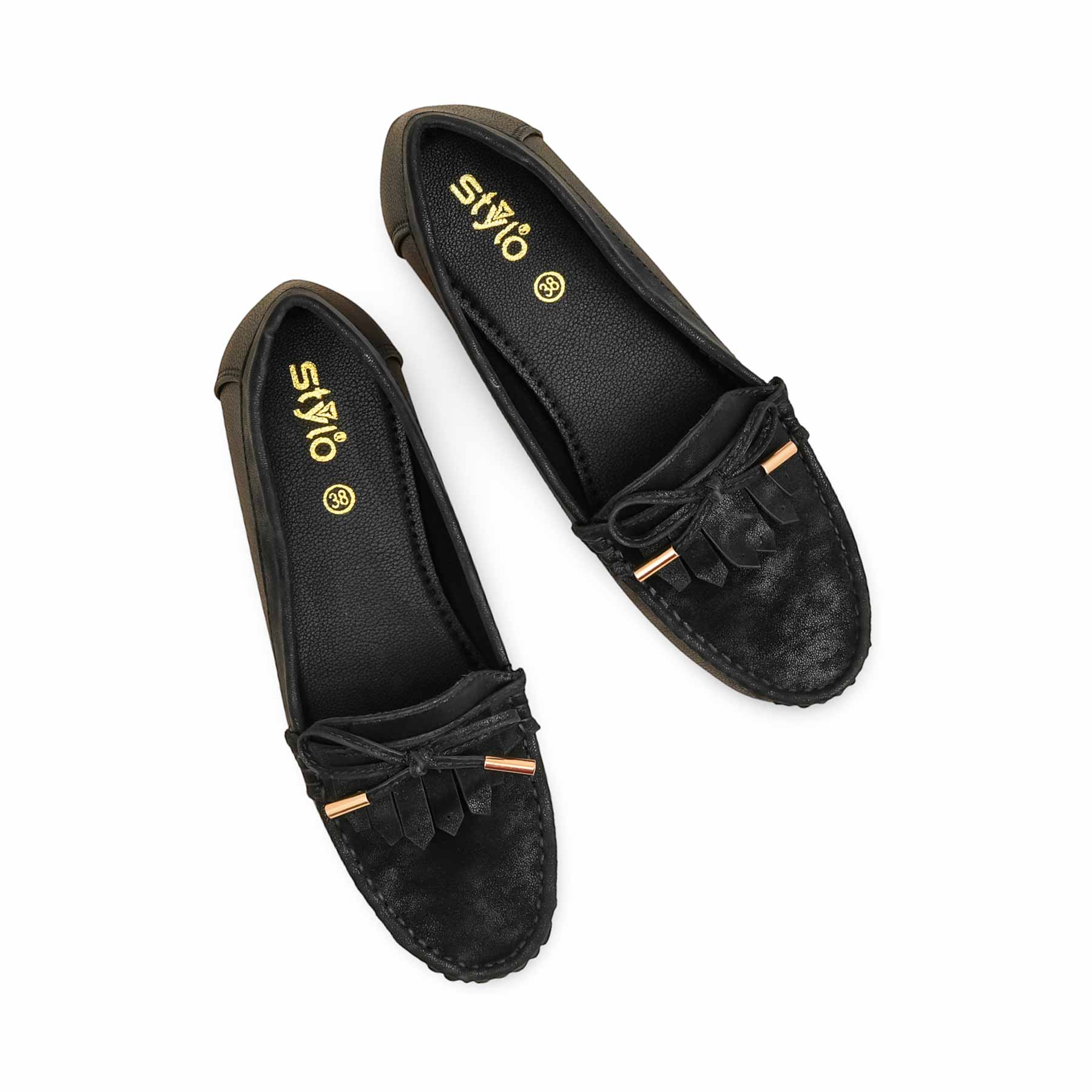 Black Women Moccasin WN4561 - Image 5