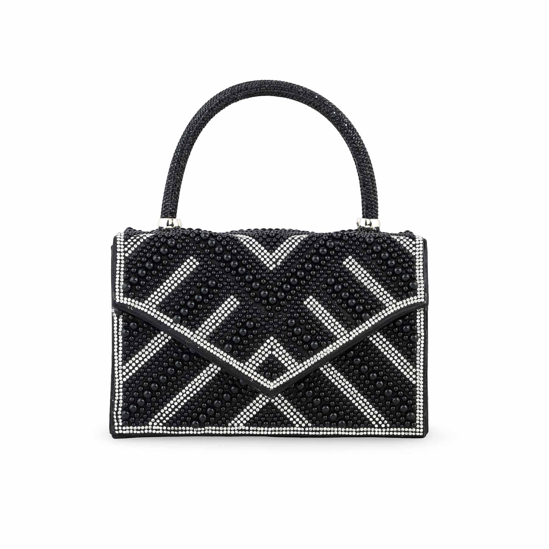 Blkwht Bridal Clutch P24366 - Image 2