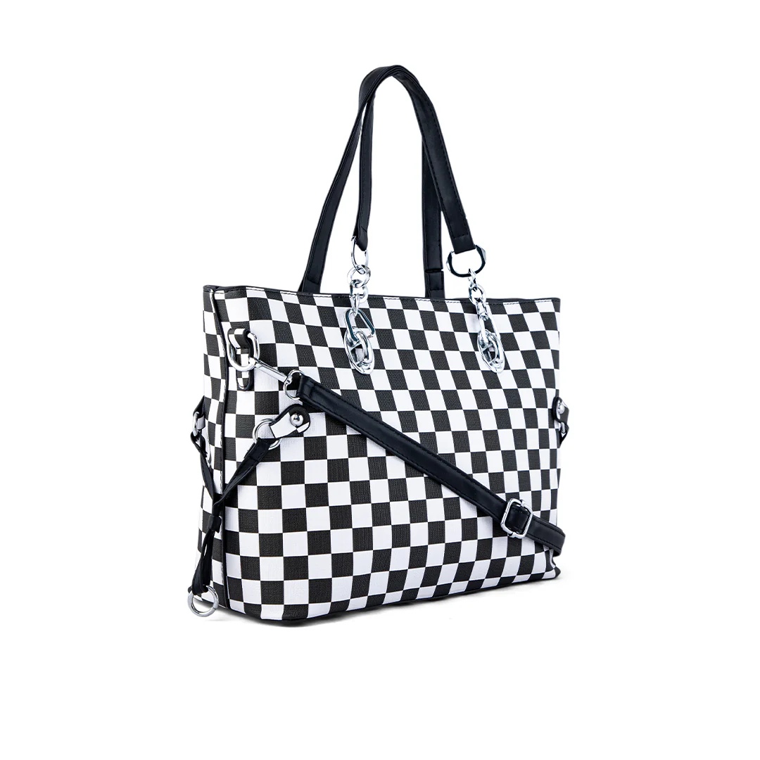 Blkwht Formal Hand Bag P36279 - Image 3