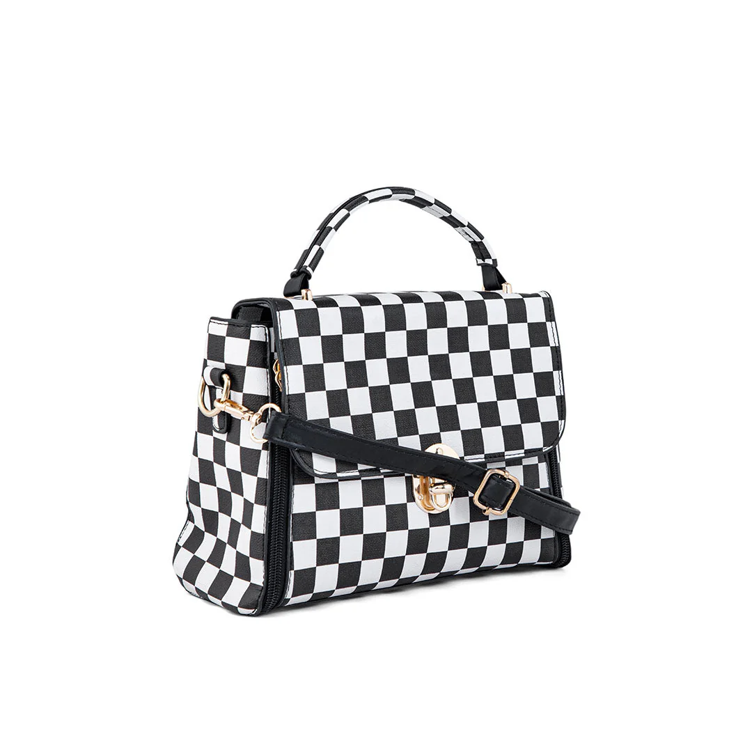 Blkwht Formal Hand Bag P36281 - Image 3