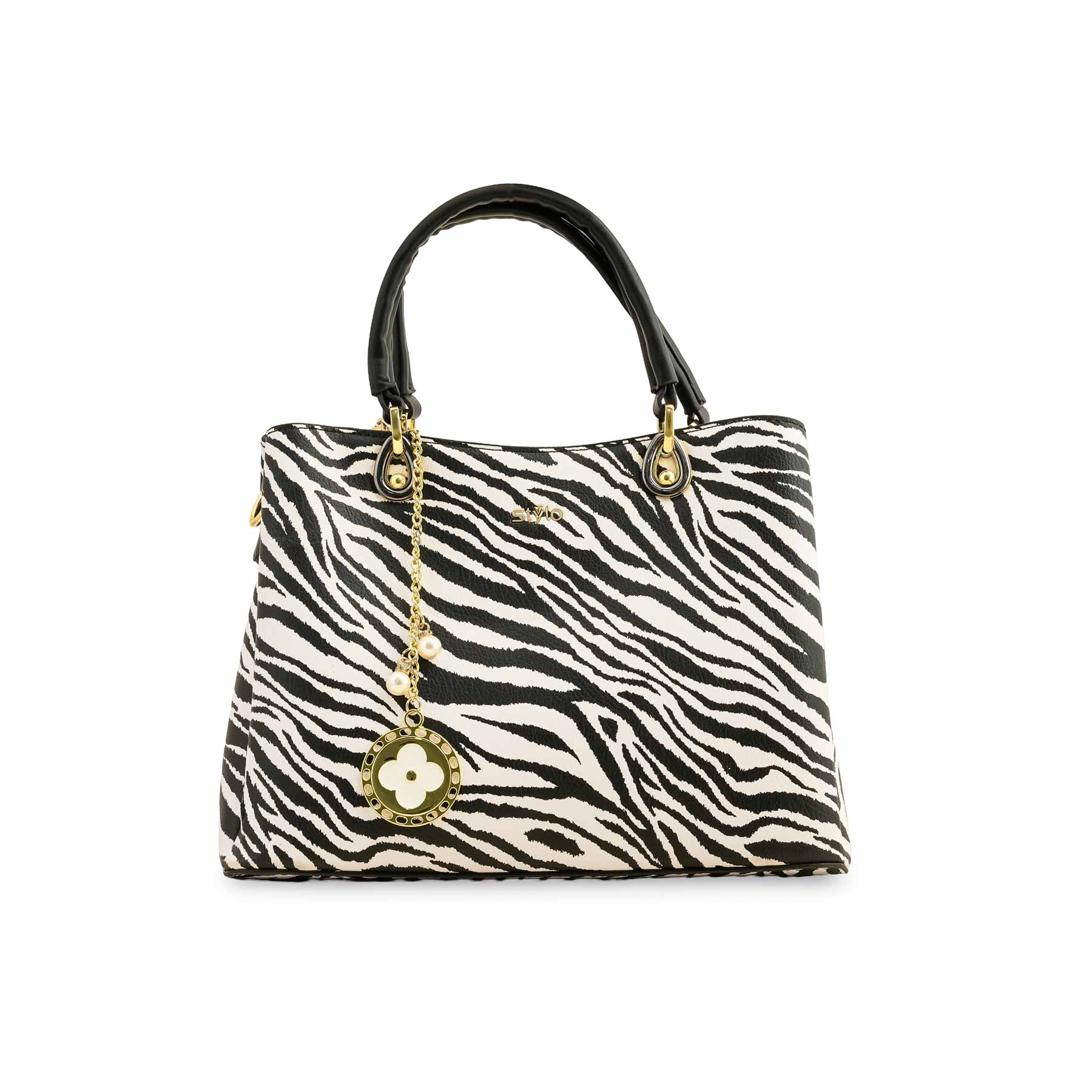 Blkwht Formal Hand Bag P36285 - Image 2