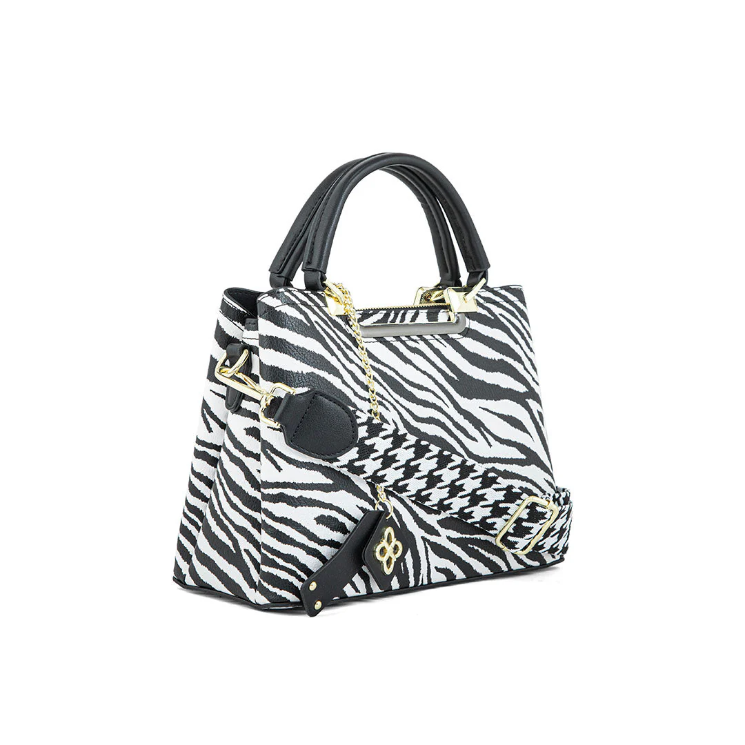 Blkwht Formal Hand Bag P36286 - Image 3