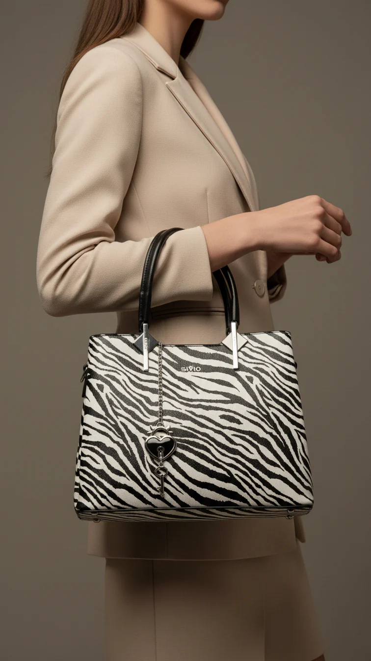Blkwht Formal Hand Bag P36288