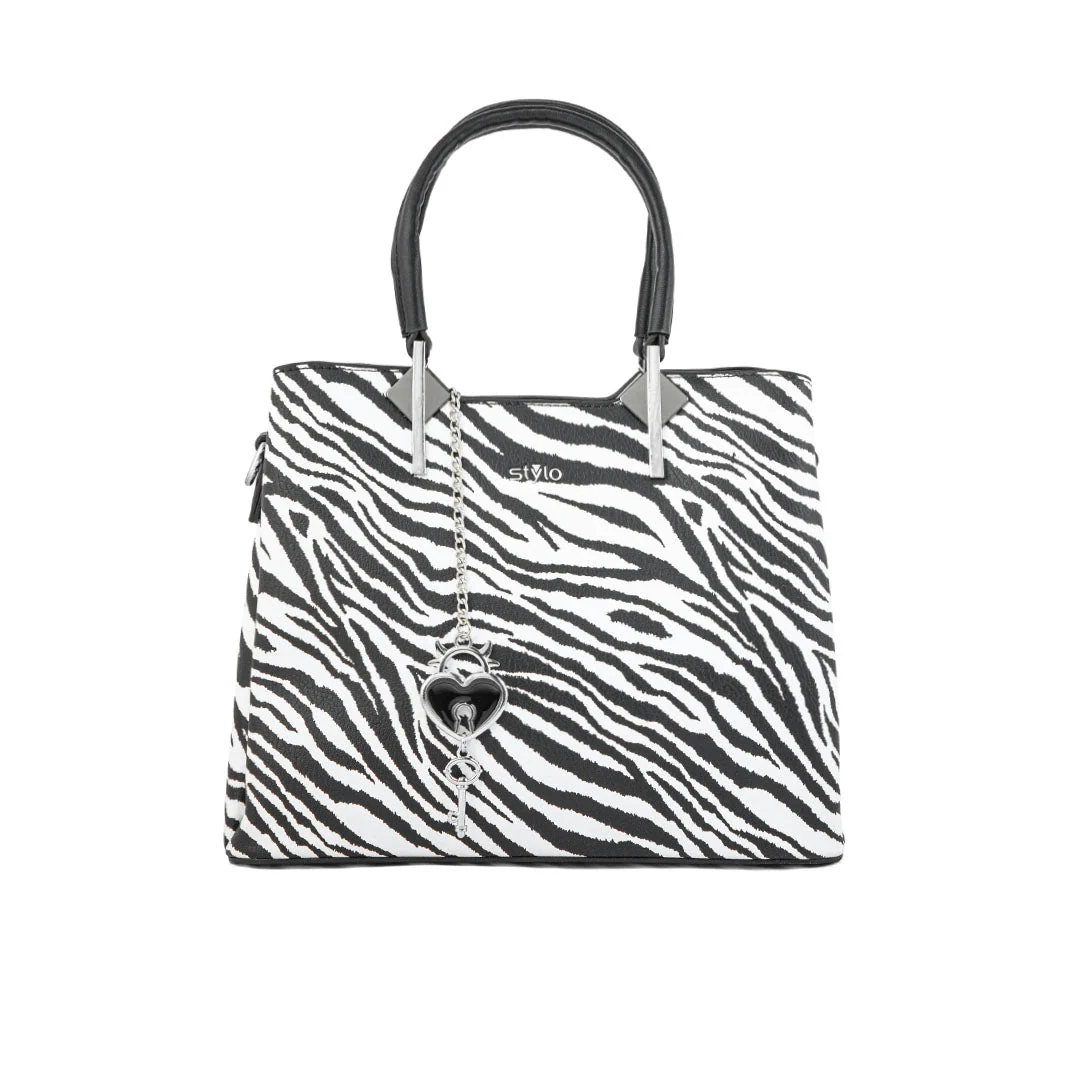 Blkwht Formal Hand Bag P36288 - Image 2