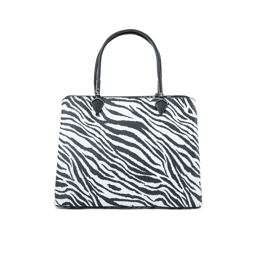 Blkwht Formal Hand Bag P36290 - Image 4