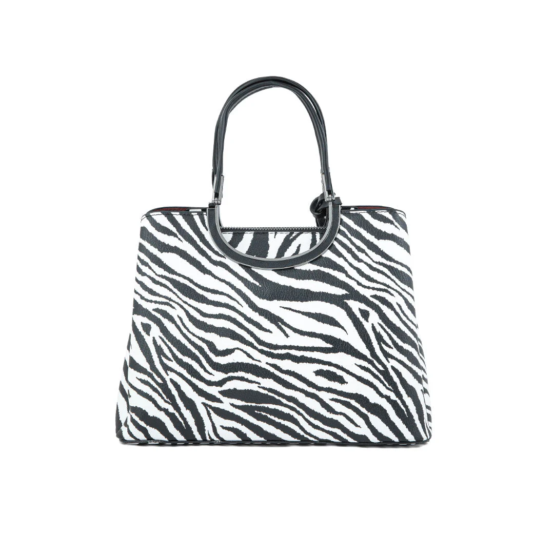 Blkwht Formal Hand Bag P36292 - Image 4