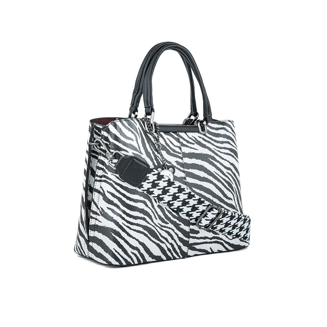 Blkwht Formal Hand Bag P36293 - Image 3