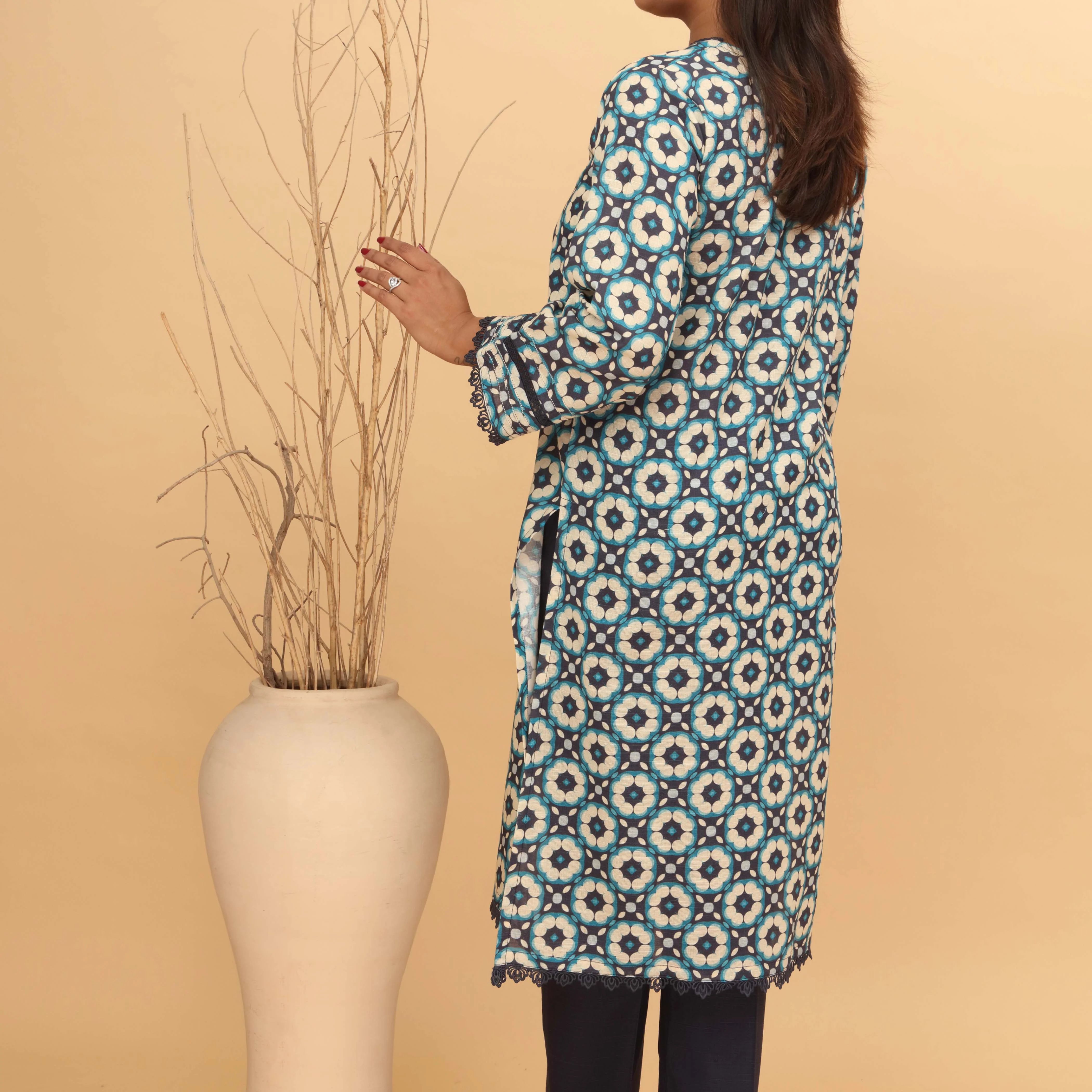2PC- Solid Flannel Co-ord Set PW4143 - Image 3