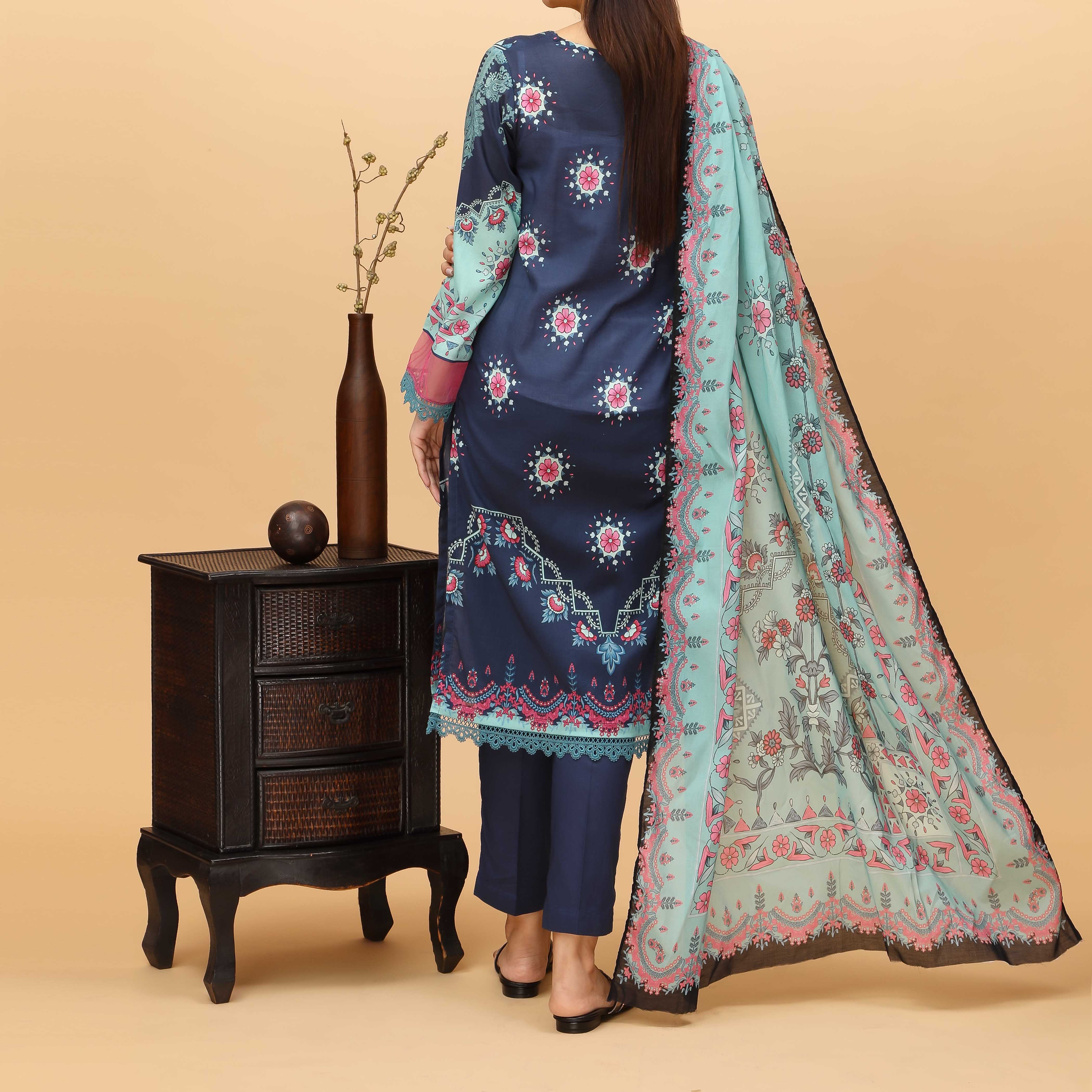 3PC Digital Printed Lawn Suit PS4321 - Image 3