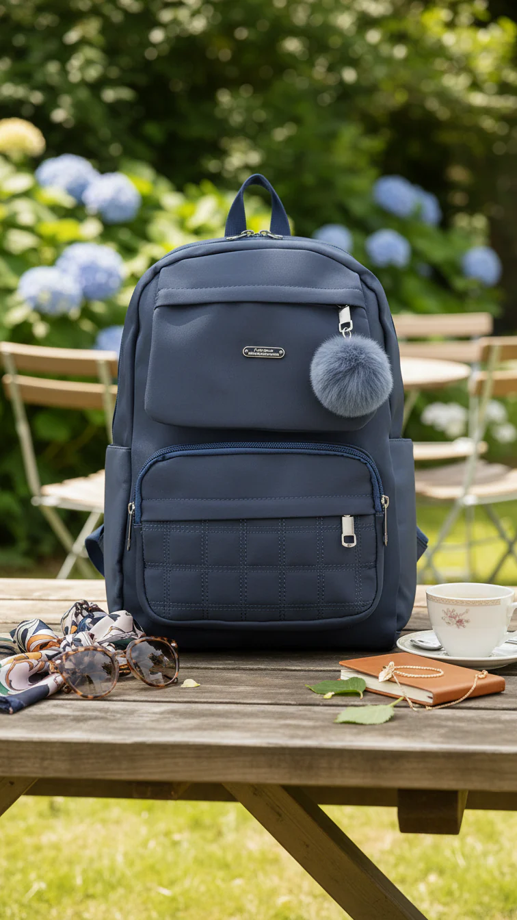 Blue Casual Back Pack For Women P47471 - Image 2